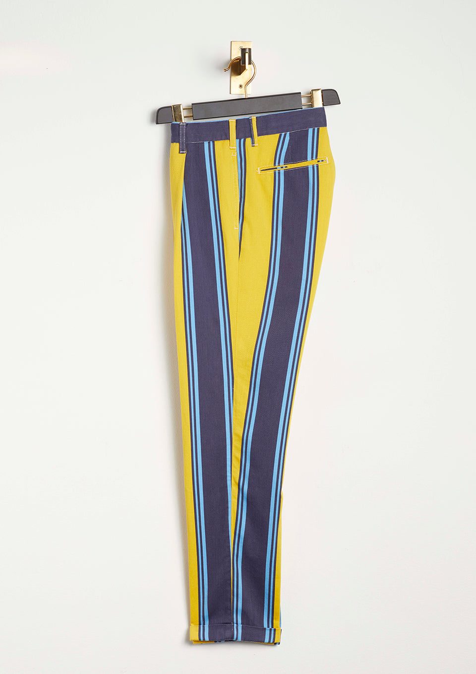 Aantioco Striped Chinos Yellow Trousers