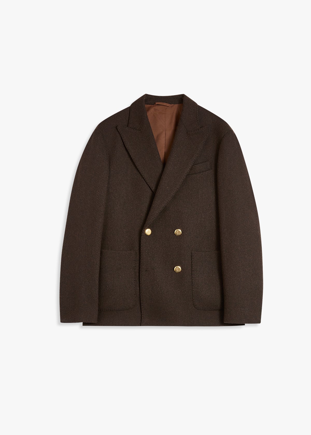 Aanversa Wool Double-Breasted Jacket Brown Coats &