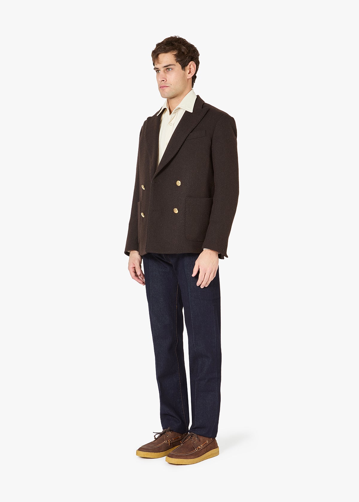 Aanversa Wool Double-Breasted Jacket Brown Coats &