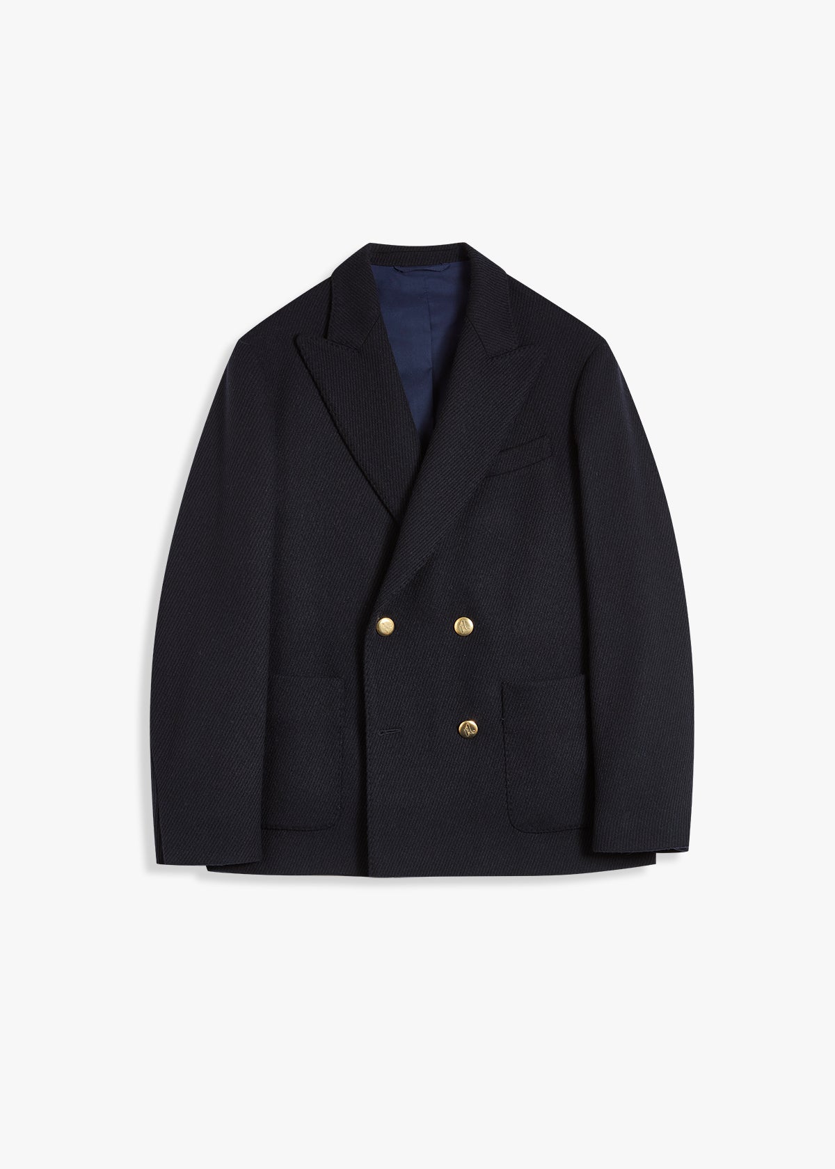 Aanversa Wool Double-Breasted Jacket Navy Coats &