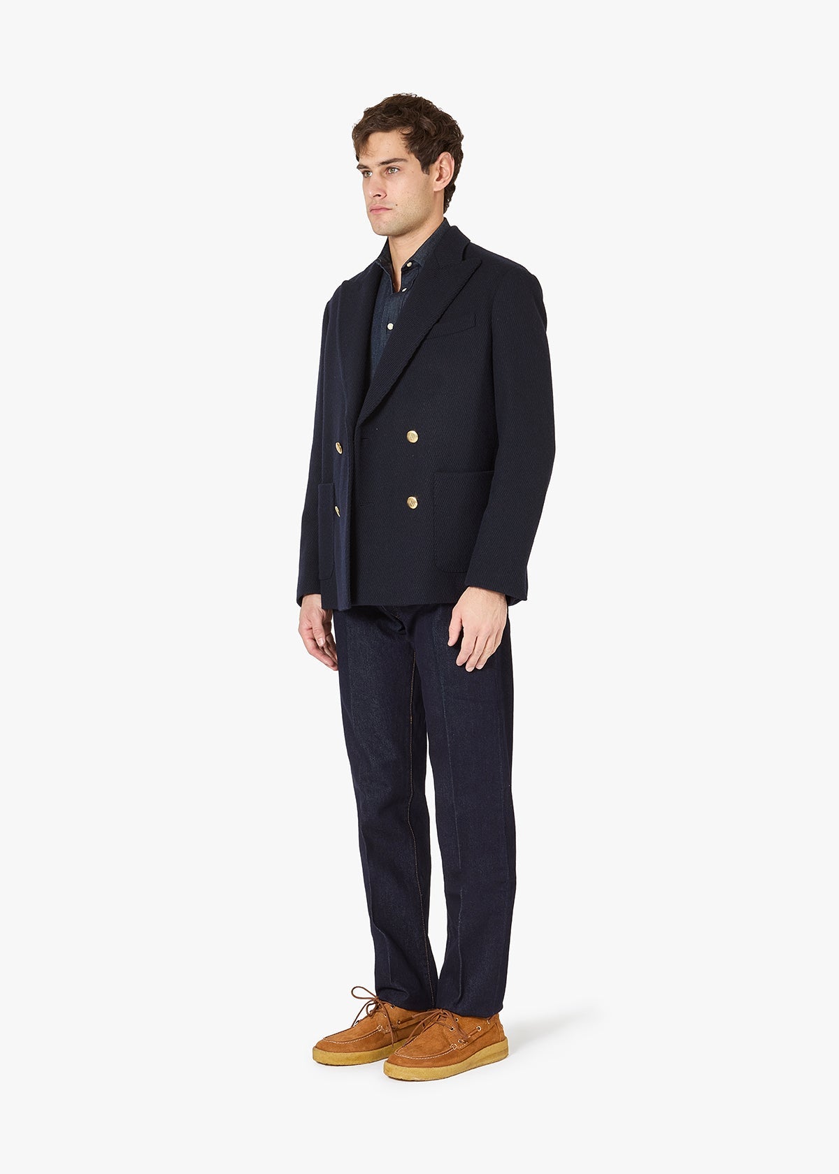 Aanversa Wool Double-Breasted Jacket Navy Coats &