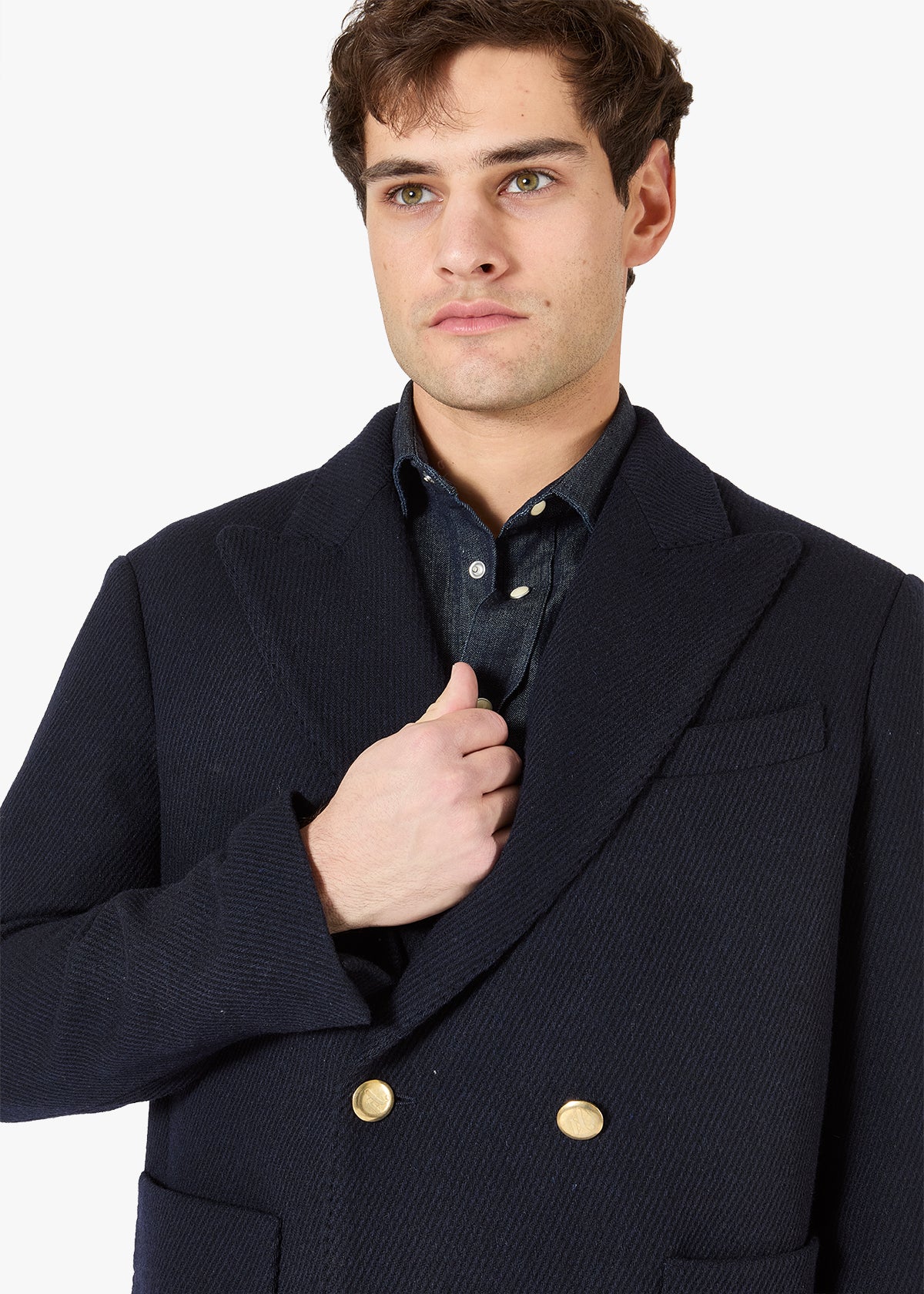Aanversa Wool Double-Breasted Jacket Navy Coats &