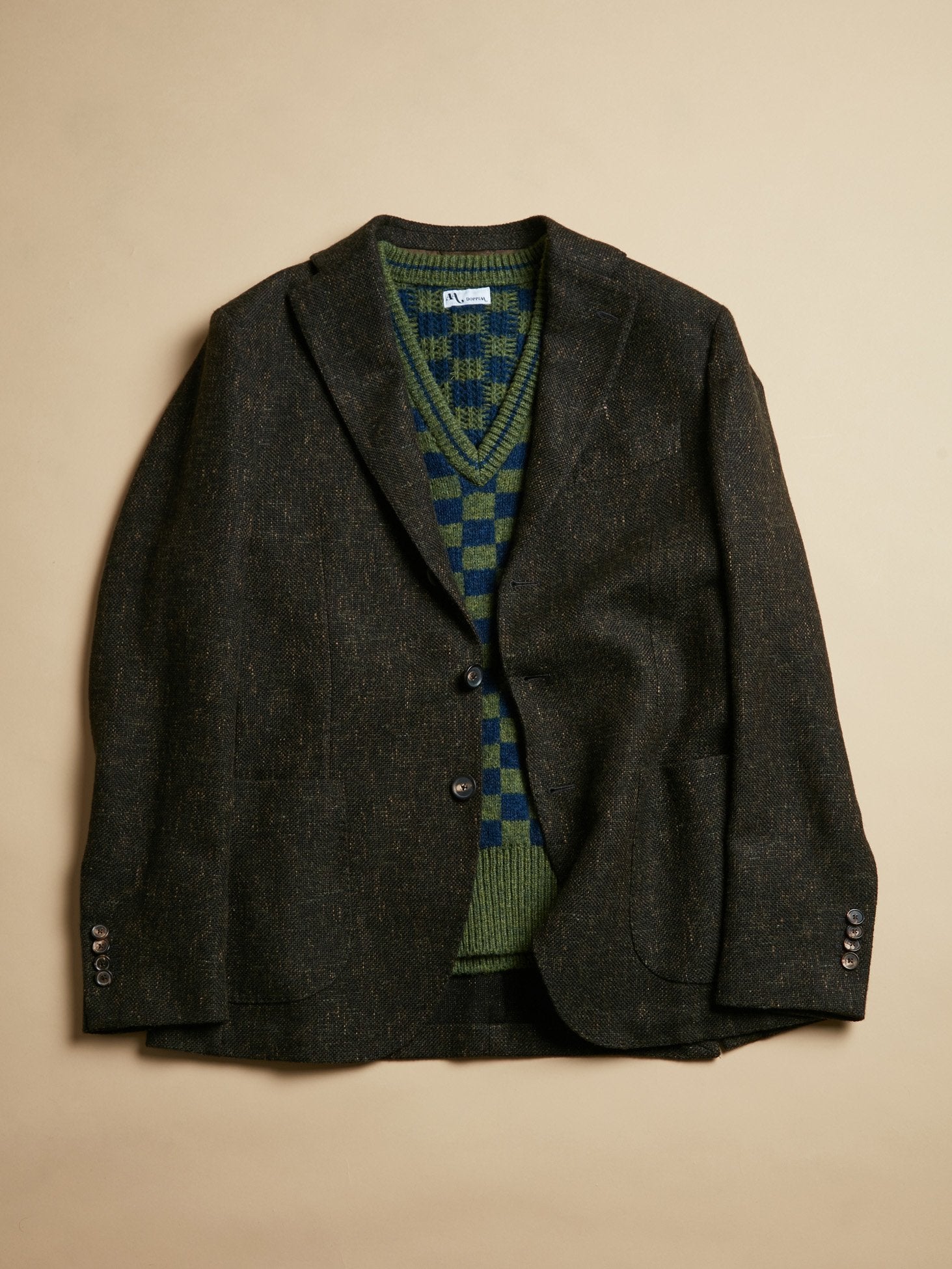Aanzio Green Blazer With Pockets Coats & Jackets