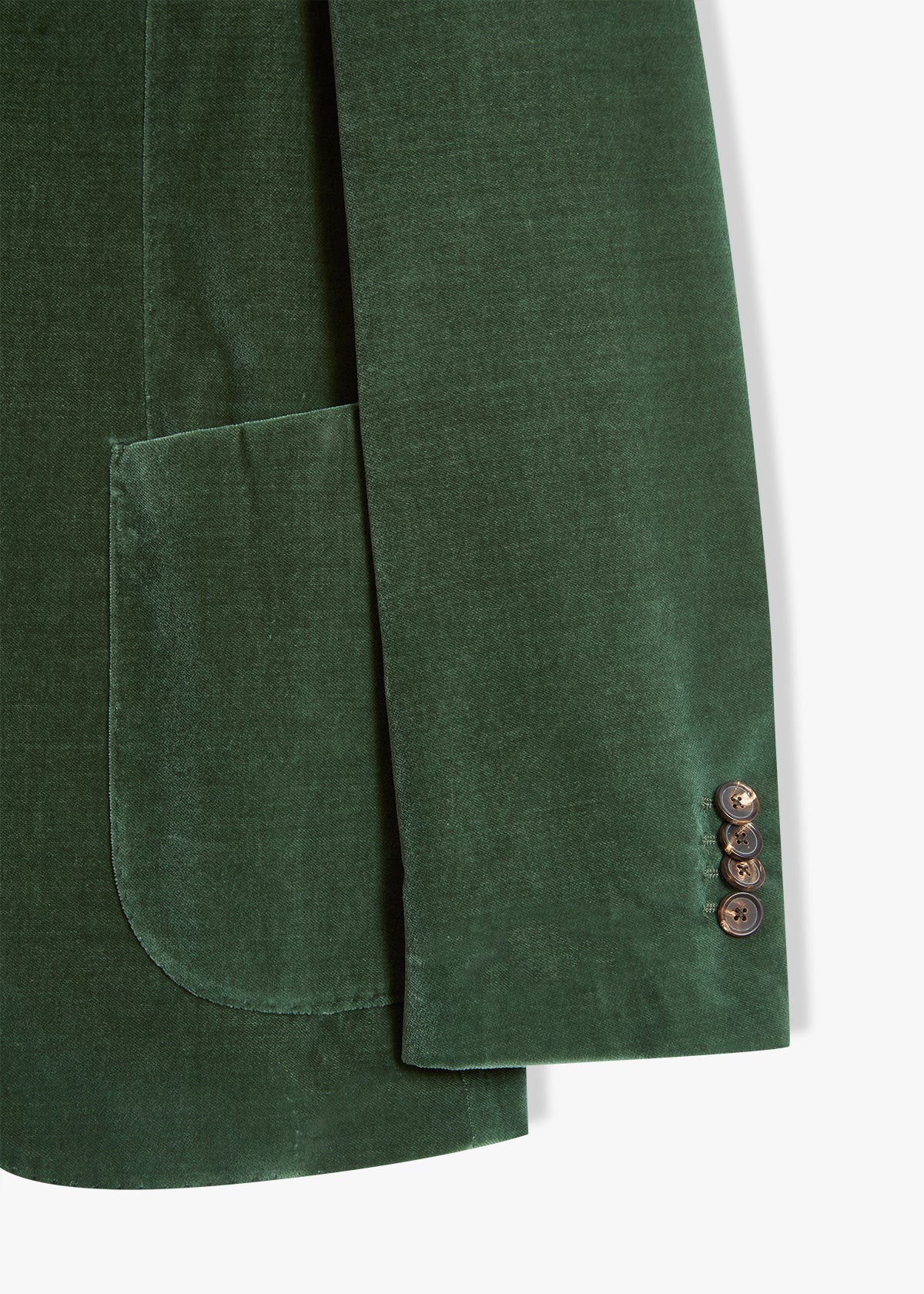 Aanzio Velvet Blazer With Patch Pockets Green Coats & Jackets