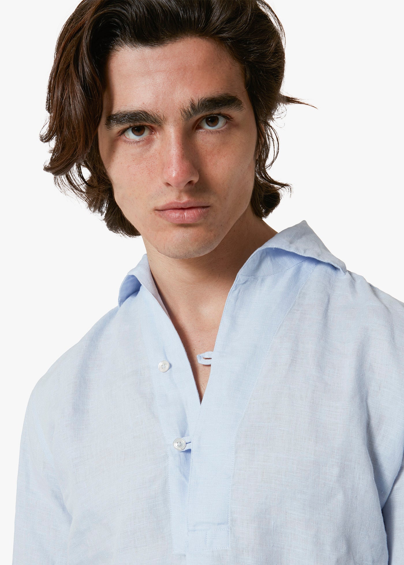 Aapiero Linen Shirt Lightblue