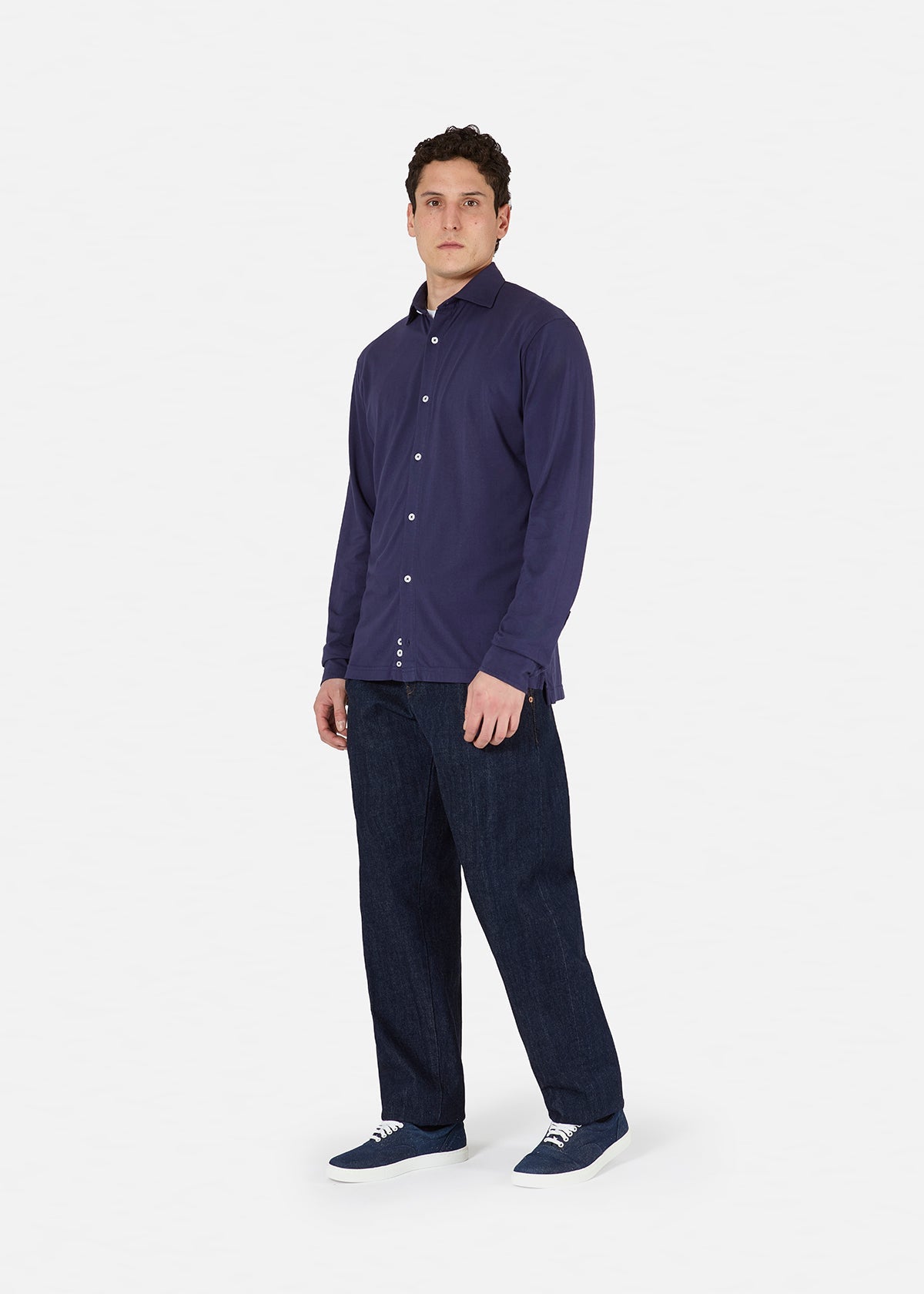 Aapollina Long Sleeves Jersey Shirt Blue Sweatshirts & Poloshirts