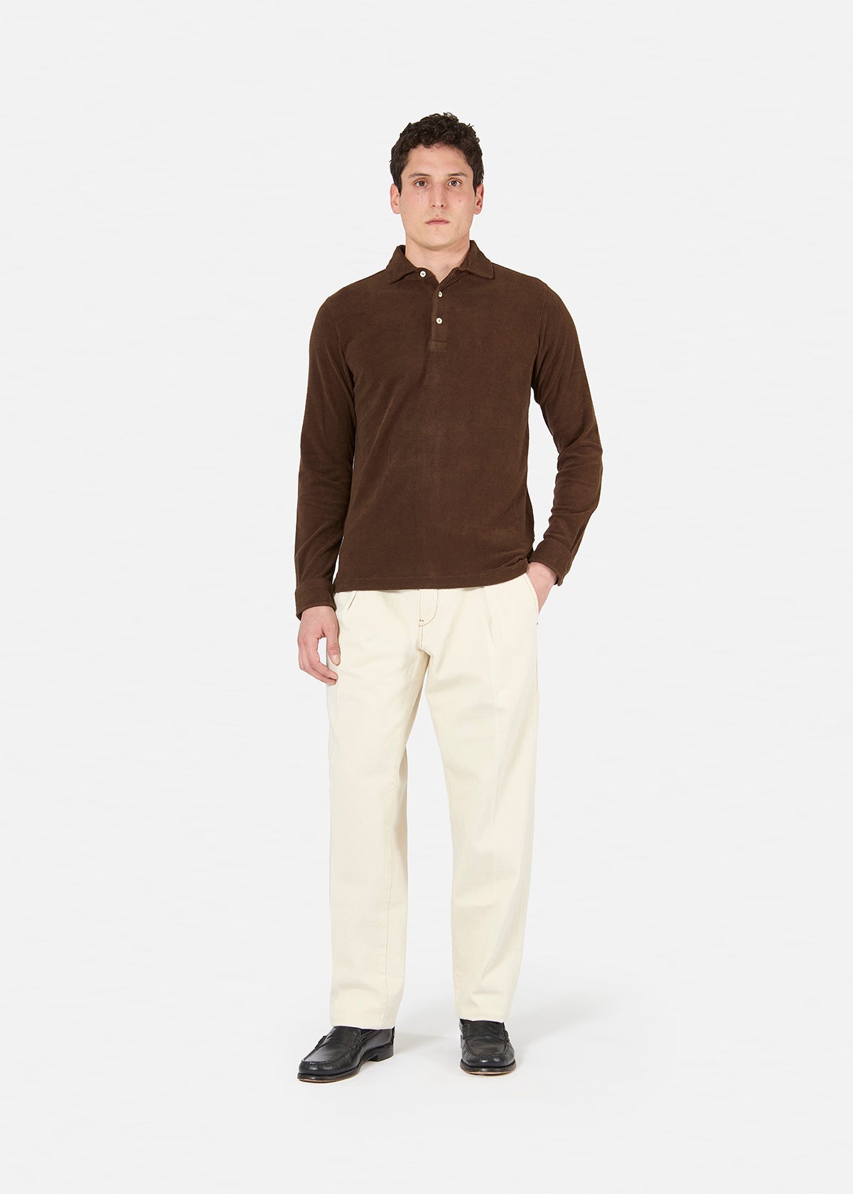 Aapollo Long Sleeves Poloshirt Brown Sweatshirts & Poloshirts
