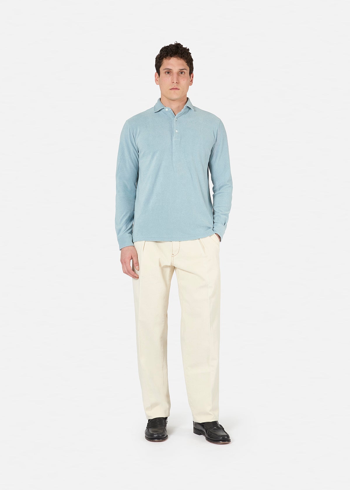 Aapollo Long Sleeves Poloshirt Blue Sweatshirts & Poloshirts
