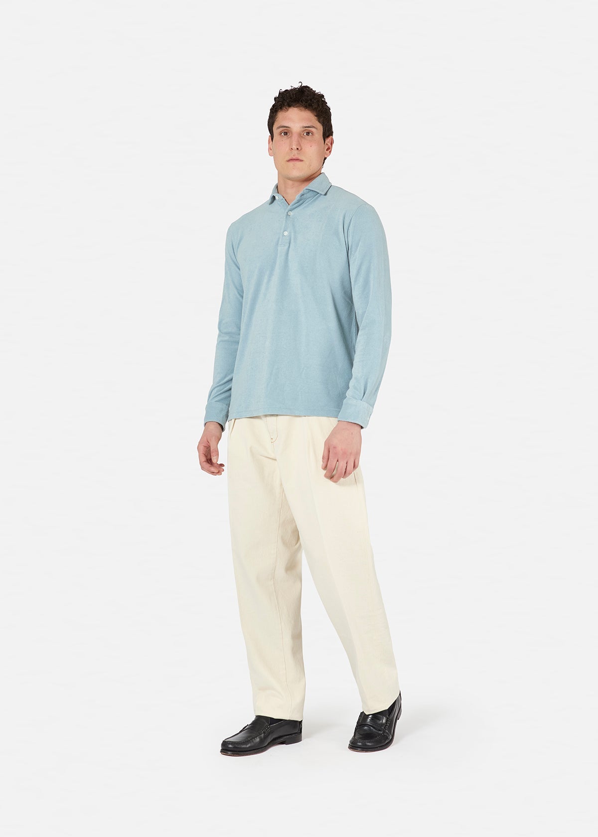 Aapollo Long Sleeves Poloshirt Blue Sweatshirts & Poloshirts