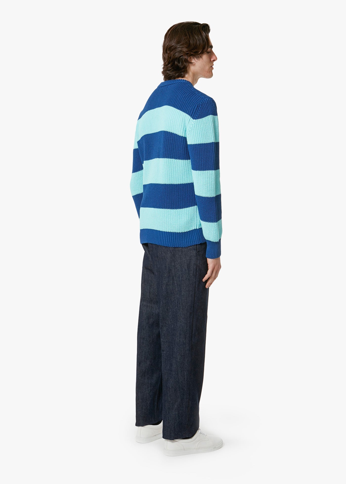 Aaprica Knitted Crewneck Blue Knitwear