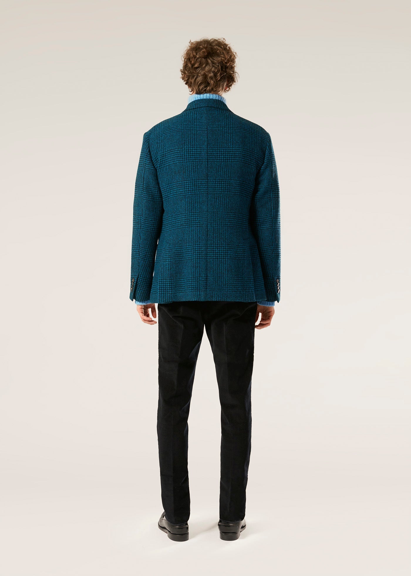 Aaradeo Checked Double Breasted Jacket Blue Coats &