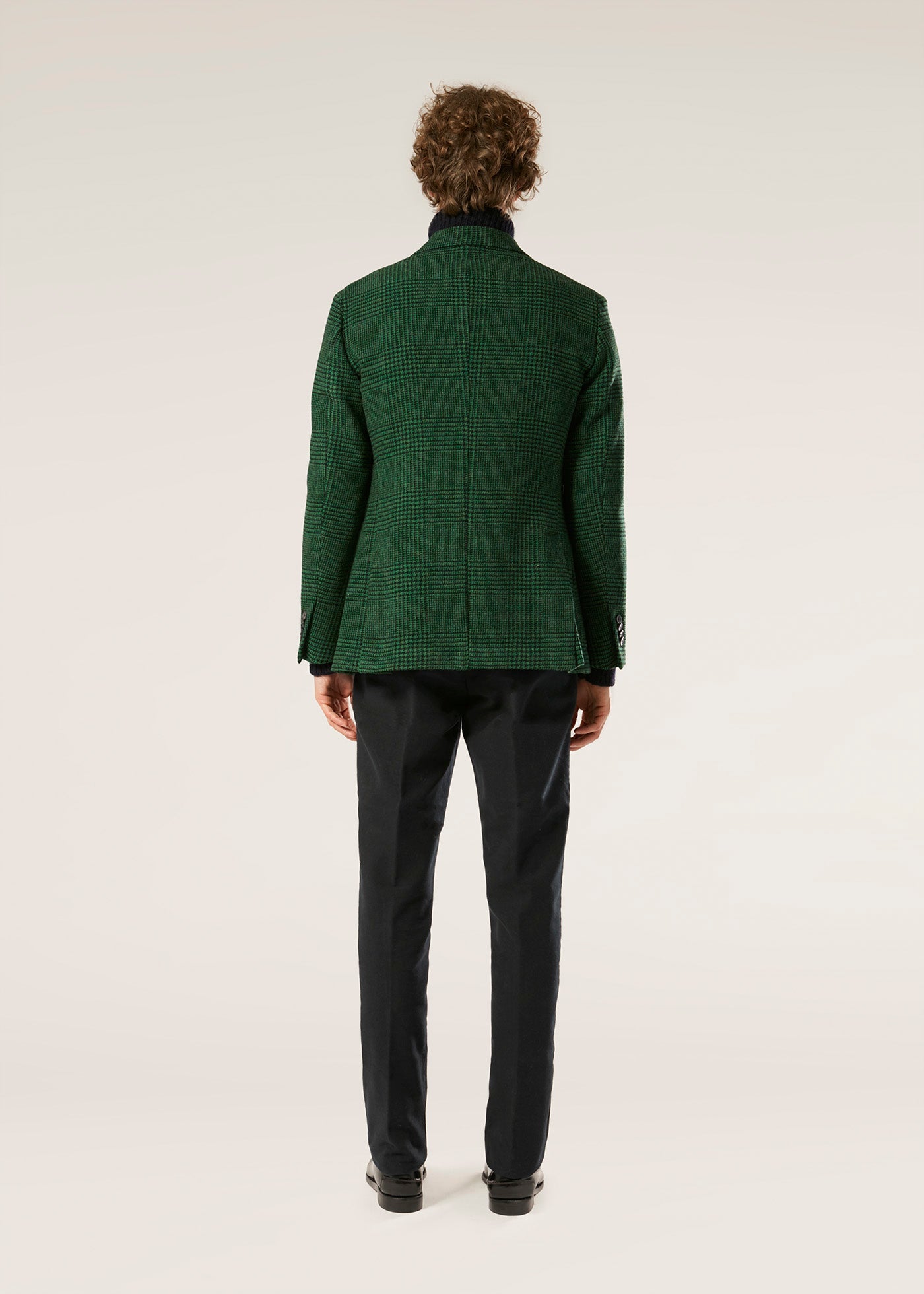 Aaradeo Checked Double Breasted Jacket Green Coats &