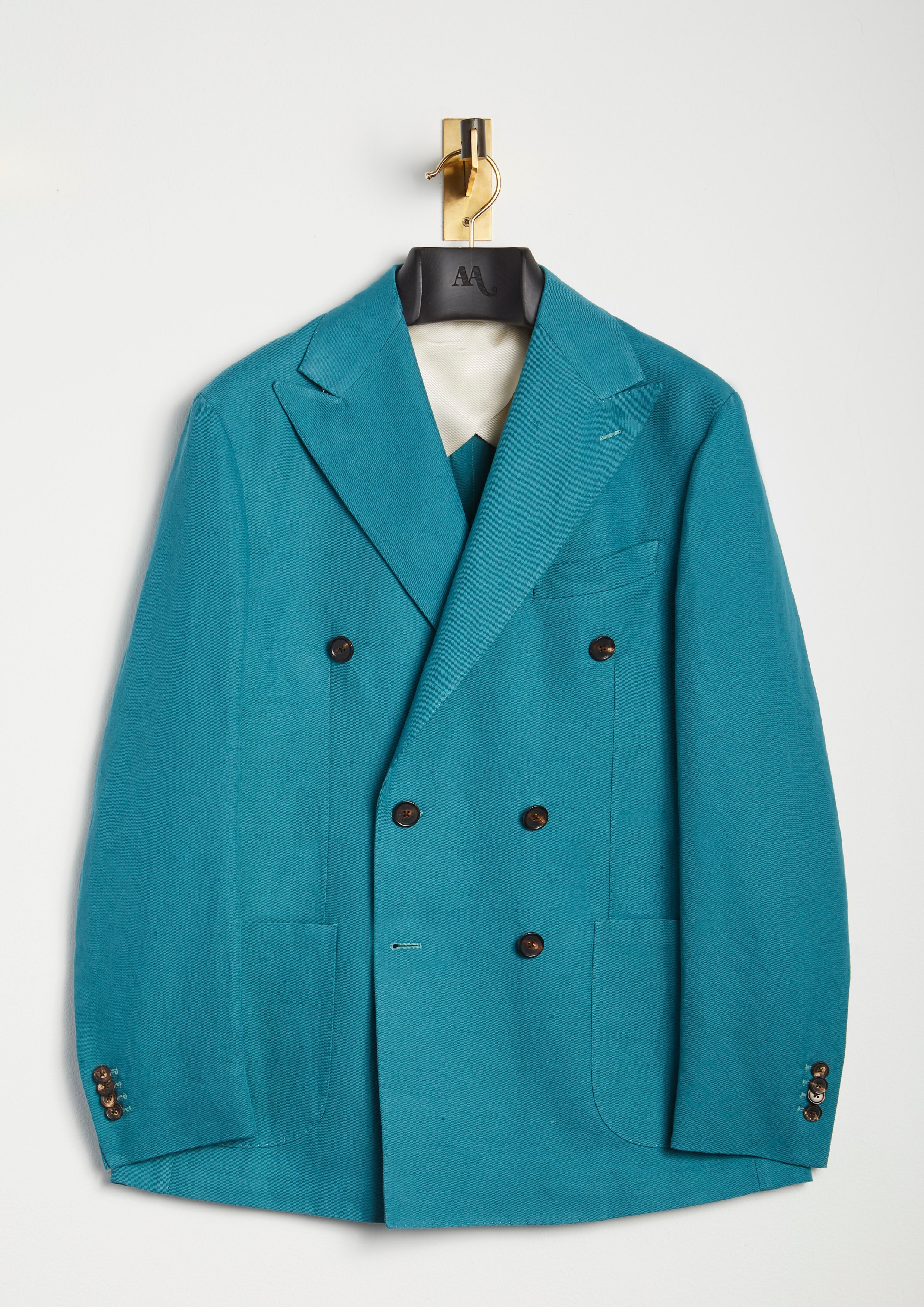 Aaradeo Double Breasted Jacket Turquoise Coats &