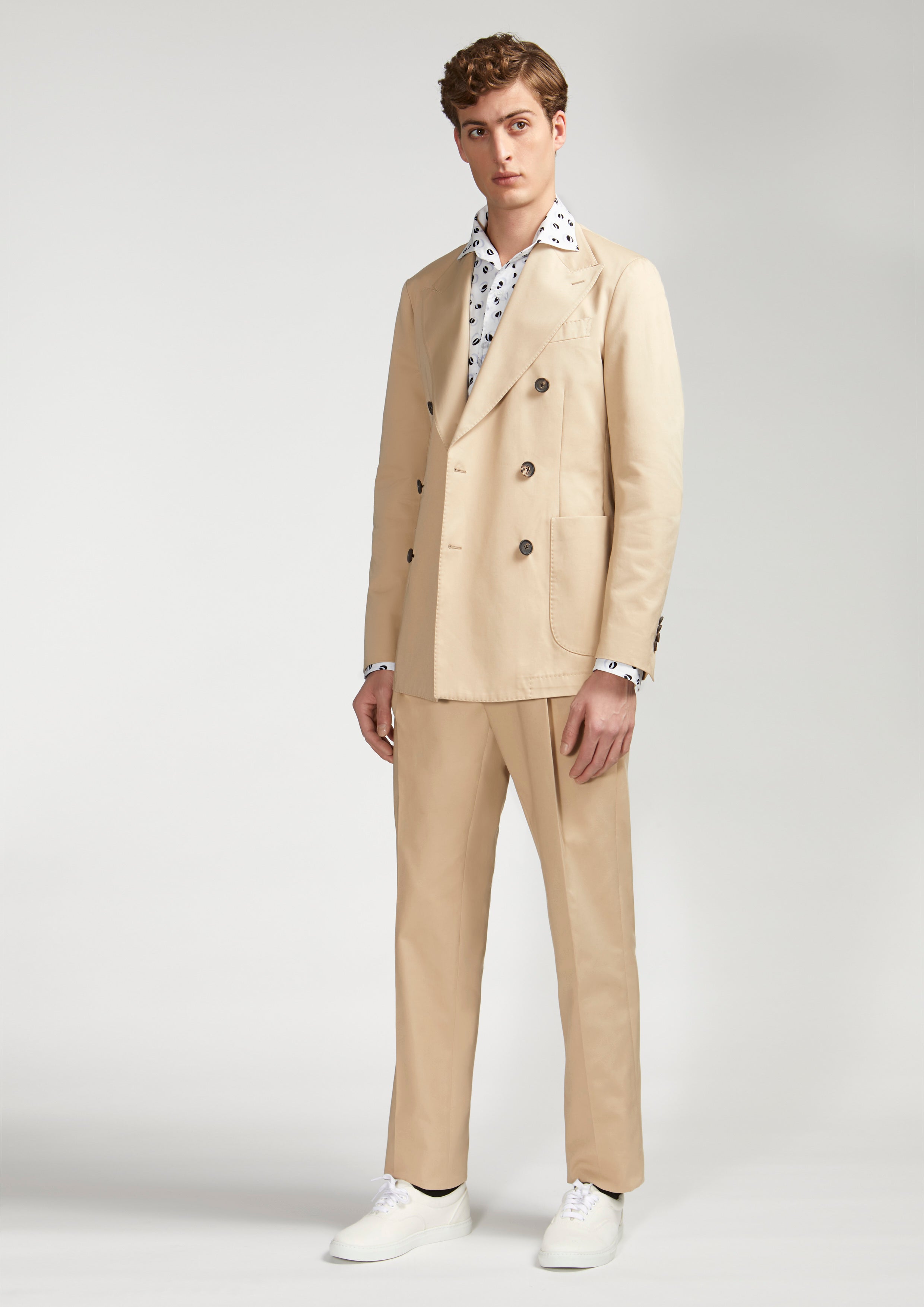 Aareseant Double Breasted Suit Beige Coats & Jackets