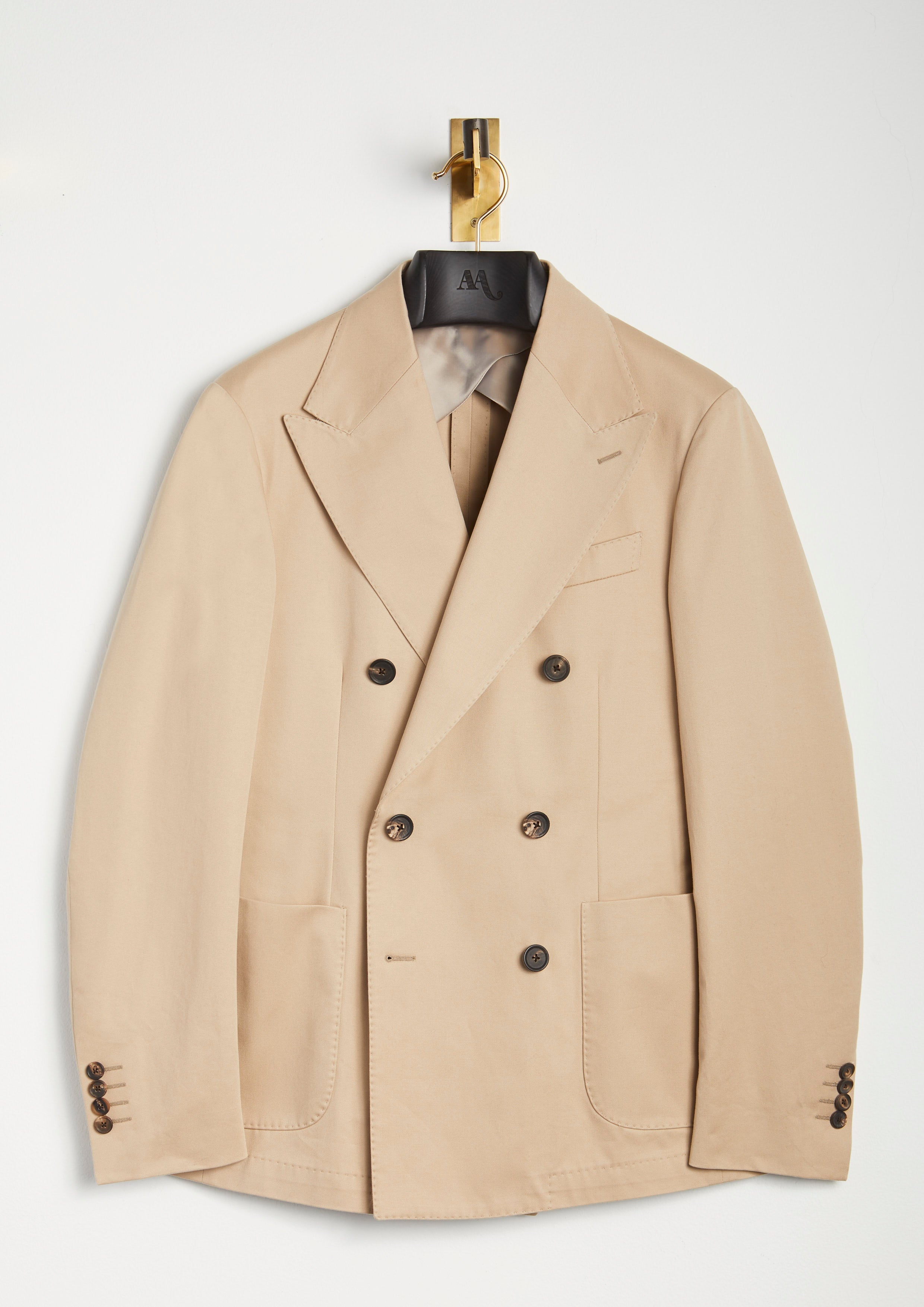 Aareseant Double Breasted Suit Beige Coats & Jackets