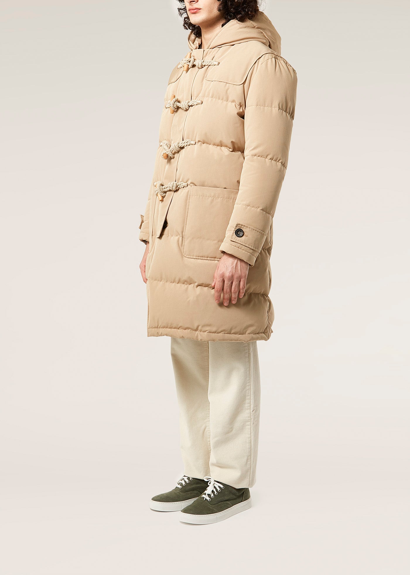 Aarhs Beige Down-Filled Montgomery Coats & Jackets