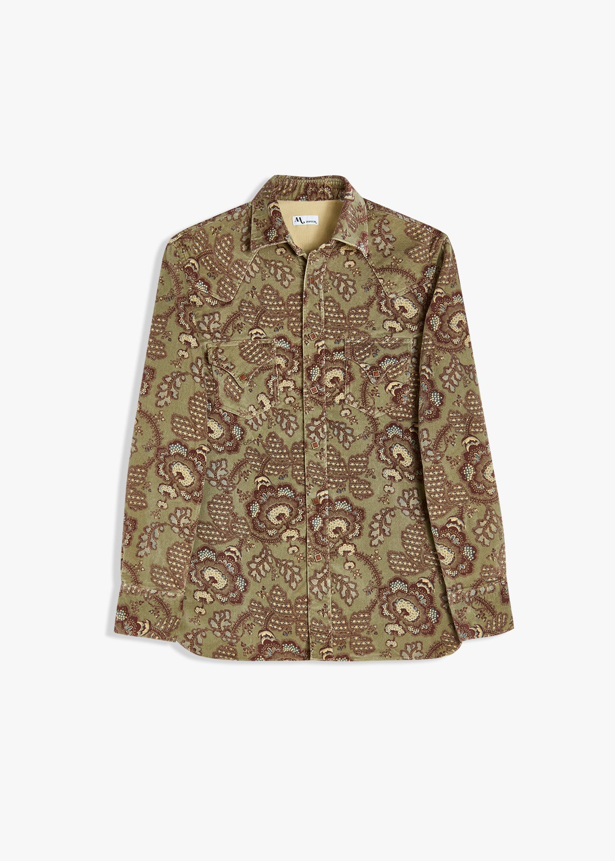 Aariosto Printed Western Shirt Green