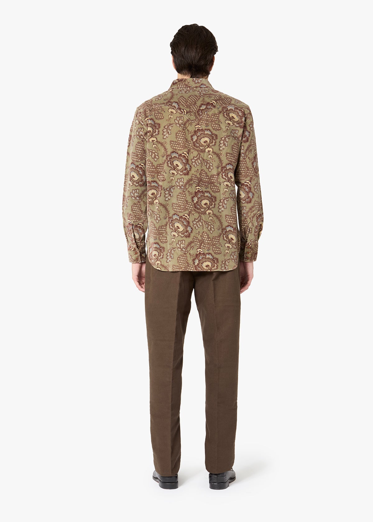 Aariosto Printed Western Shirt Green