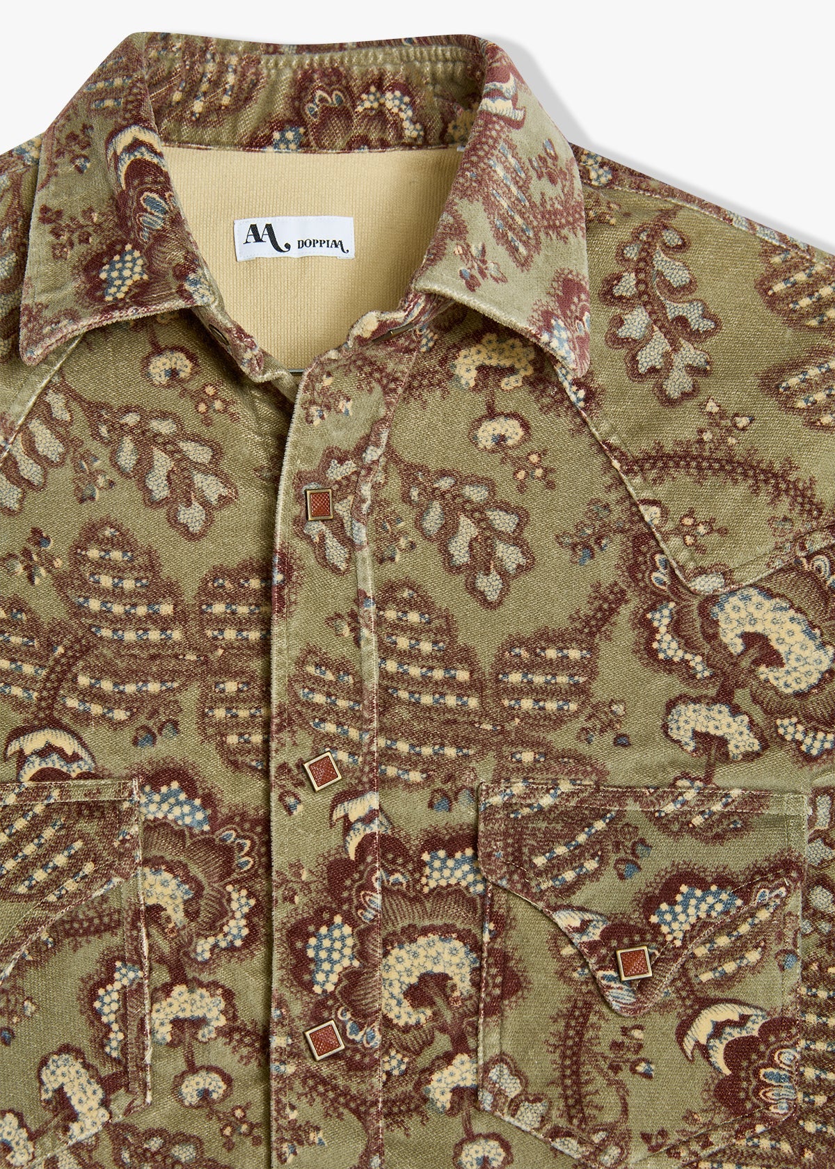 Aariosto Printed Western Shirt Green