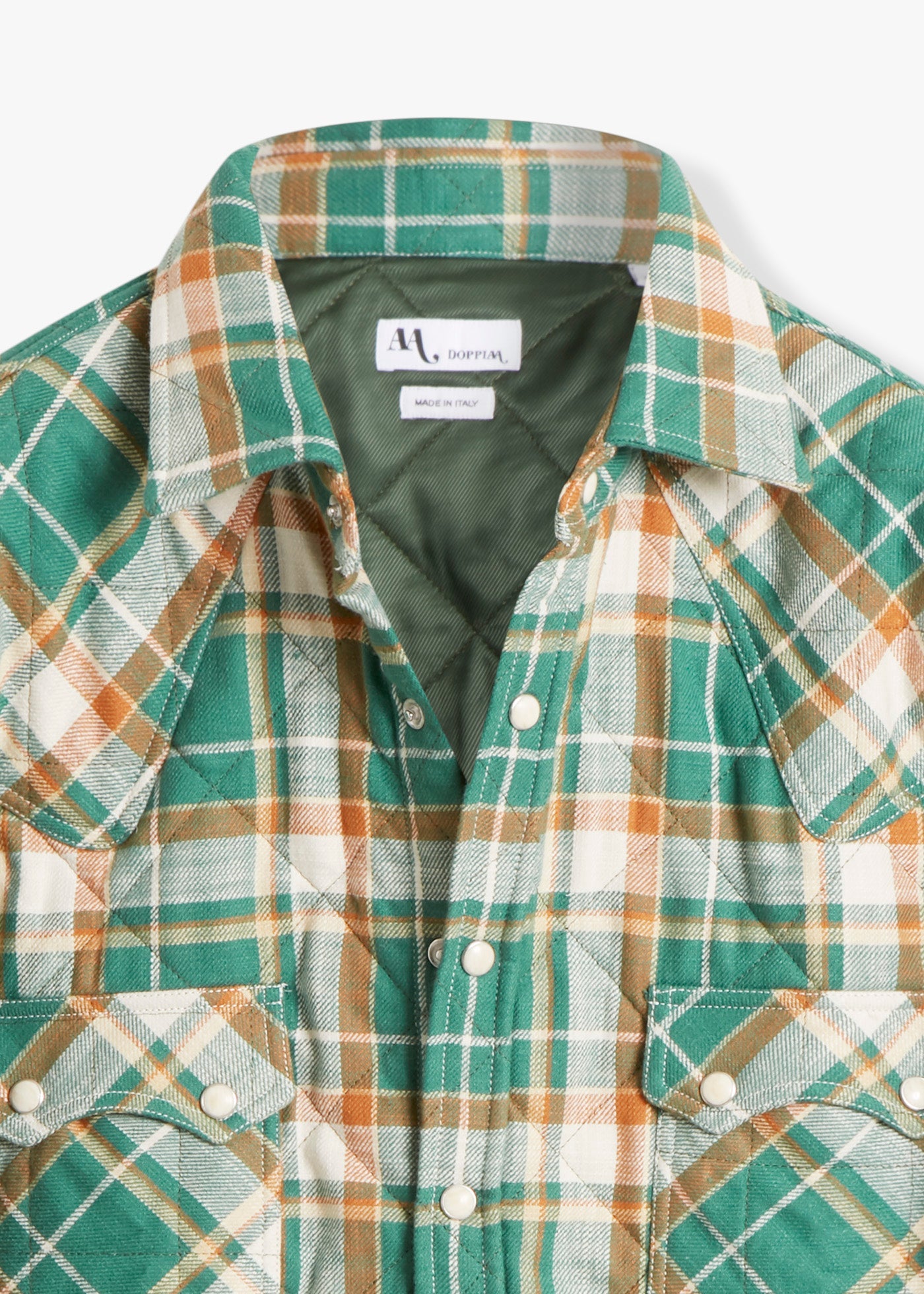Aariosto Padded Western Shirt Green