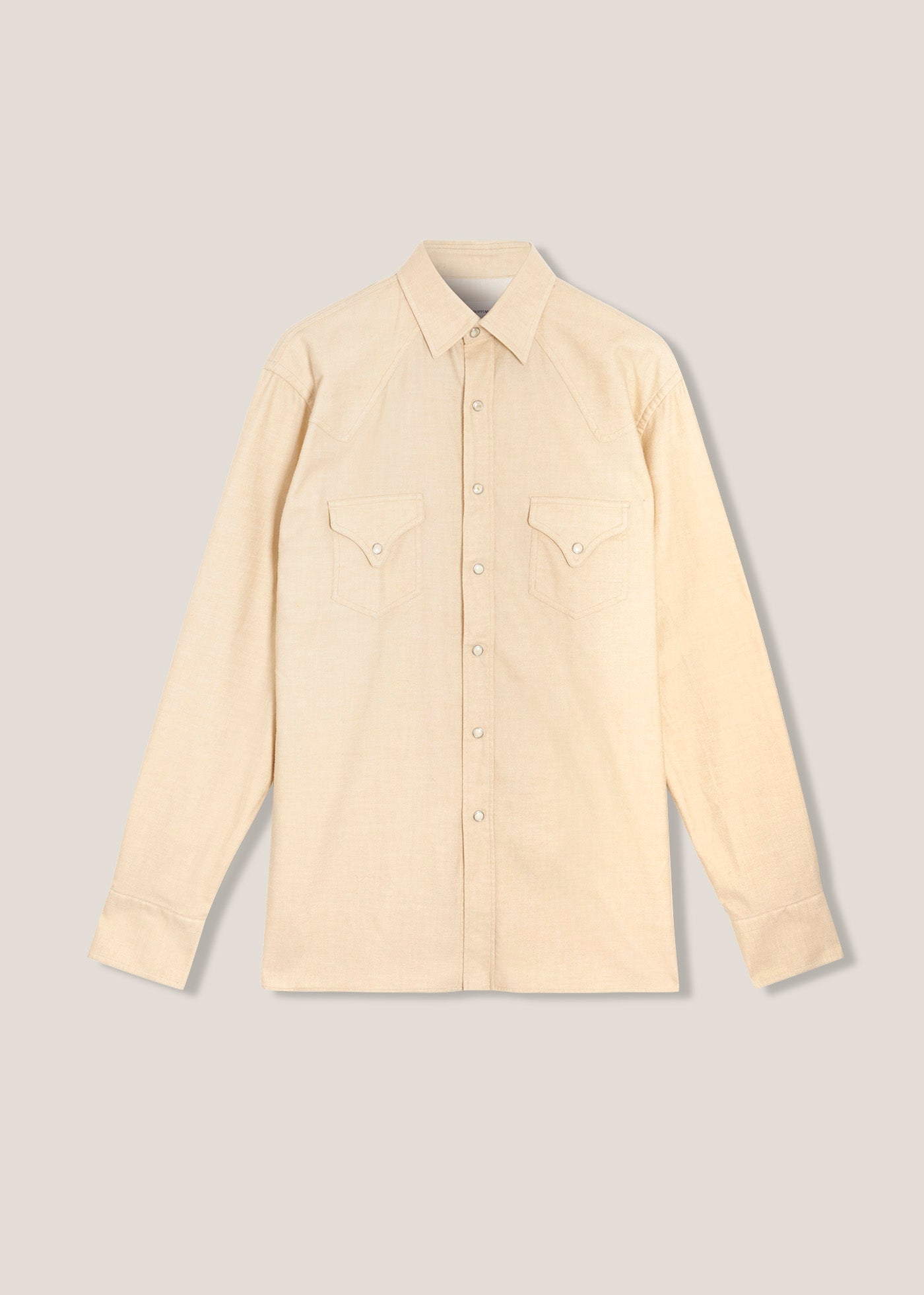 Aariosto Cotton Wester Shirt Beige