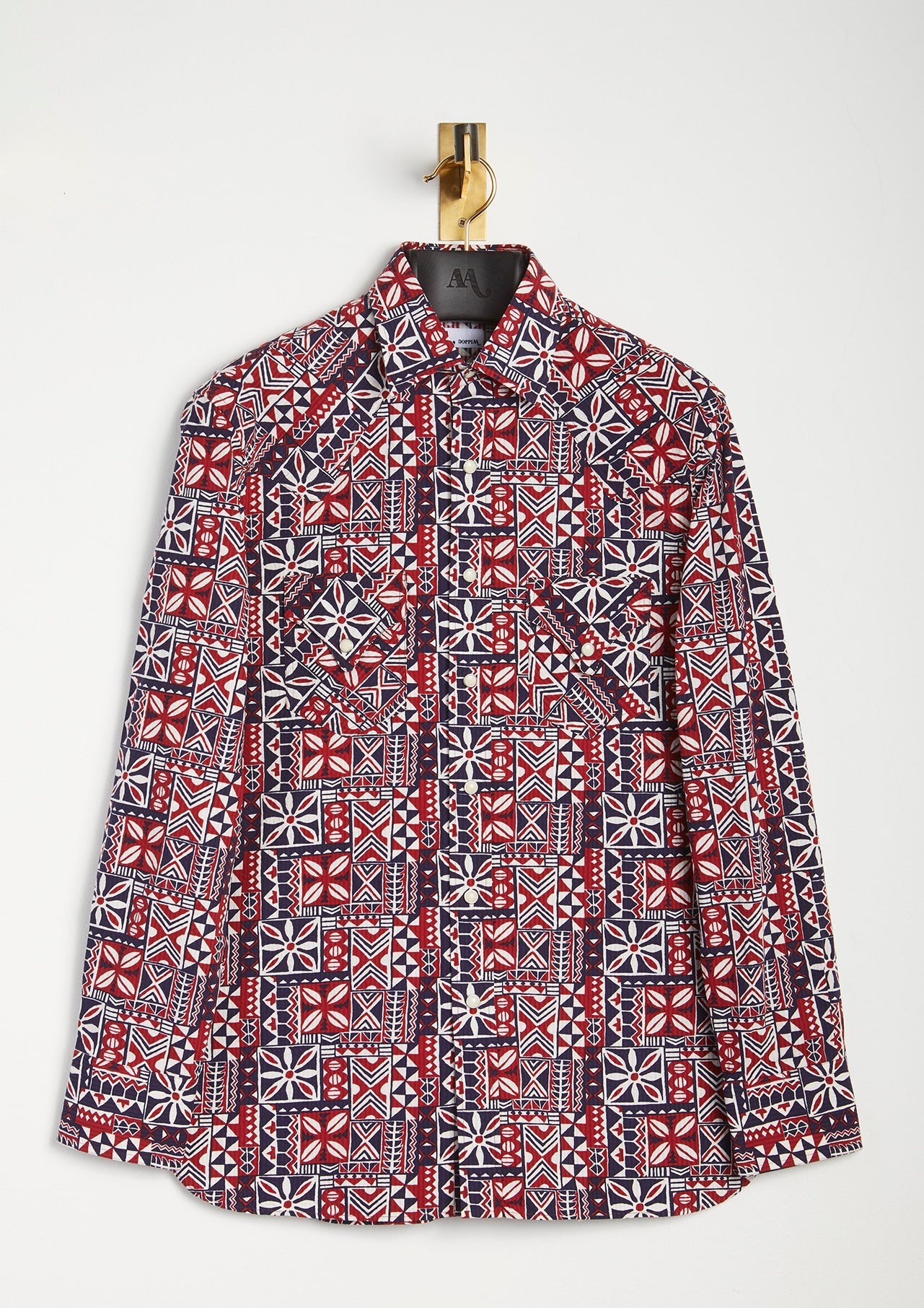 Aariosto Printed Western Shirt Red