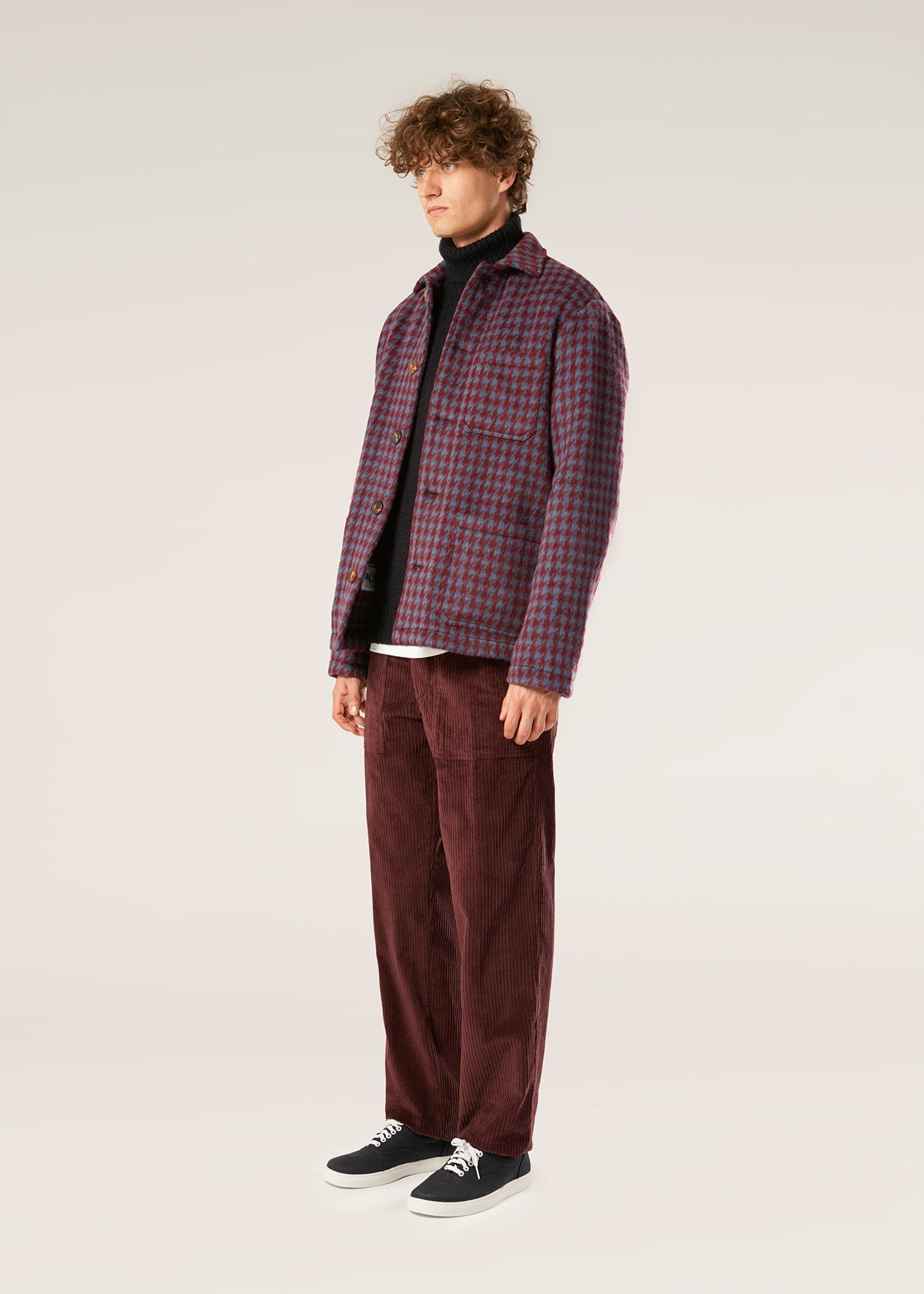 Aartemas Wide Corduroy Workwear Pants Red Trousers
