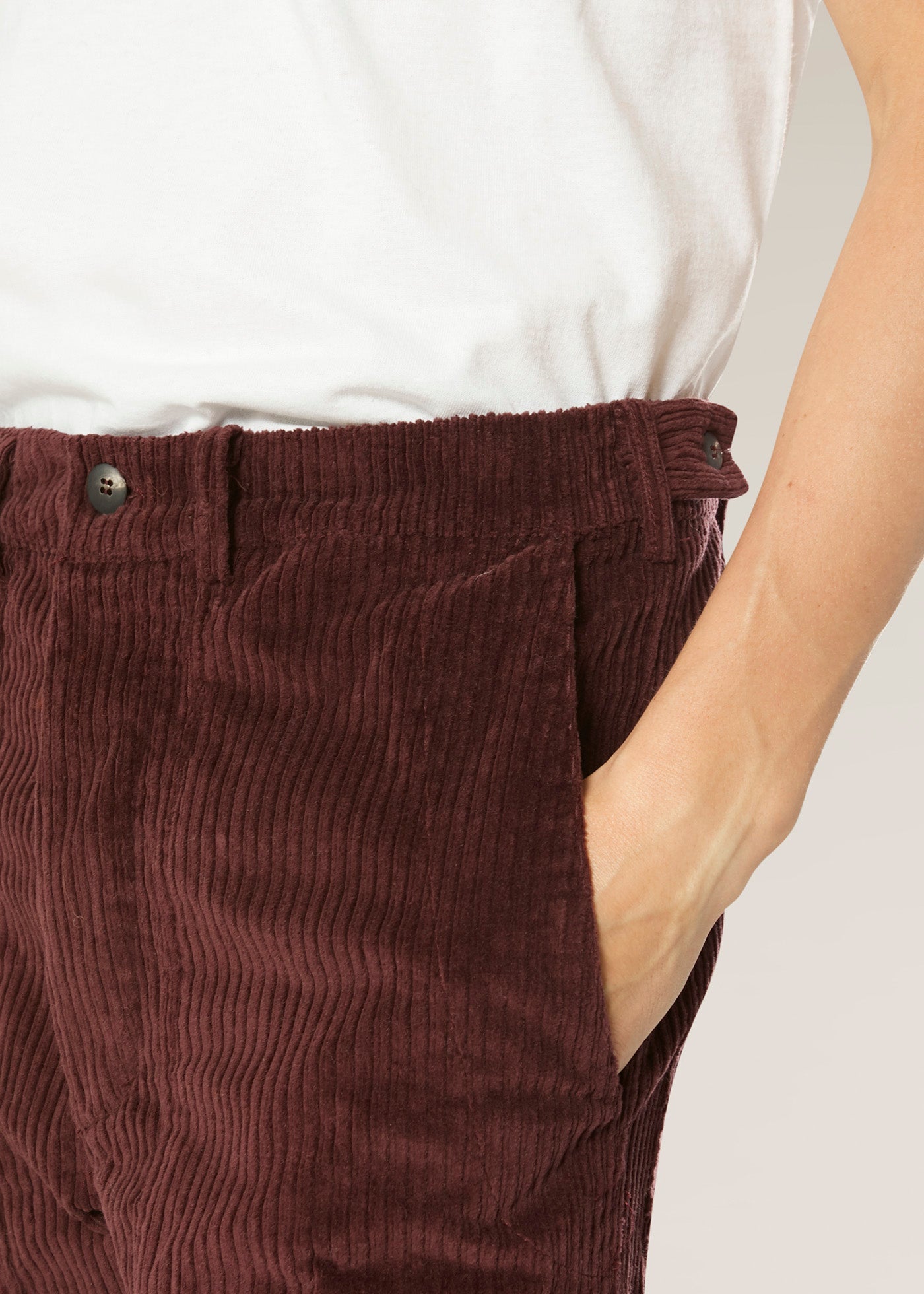 Aartemas Wide Corduroy Workwear Pants Red Trousers