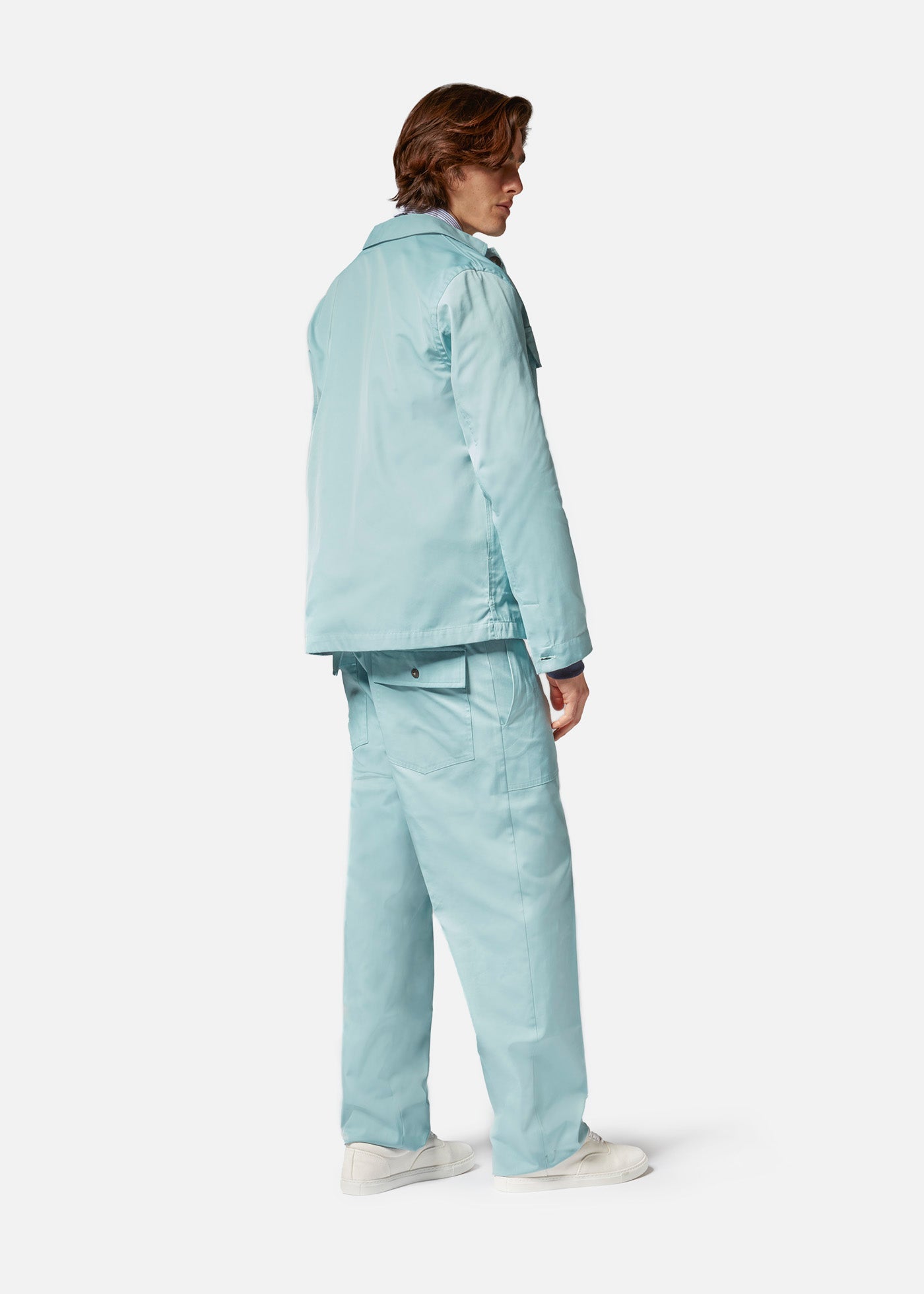 Aartemas Tapered Cotton Trousers Lightblue