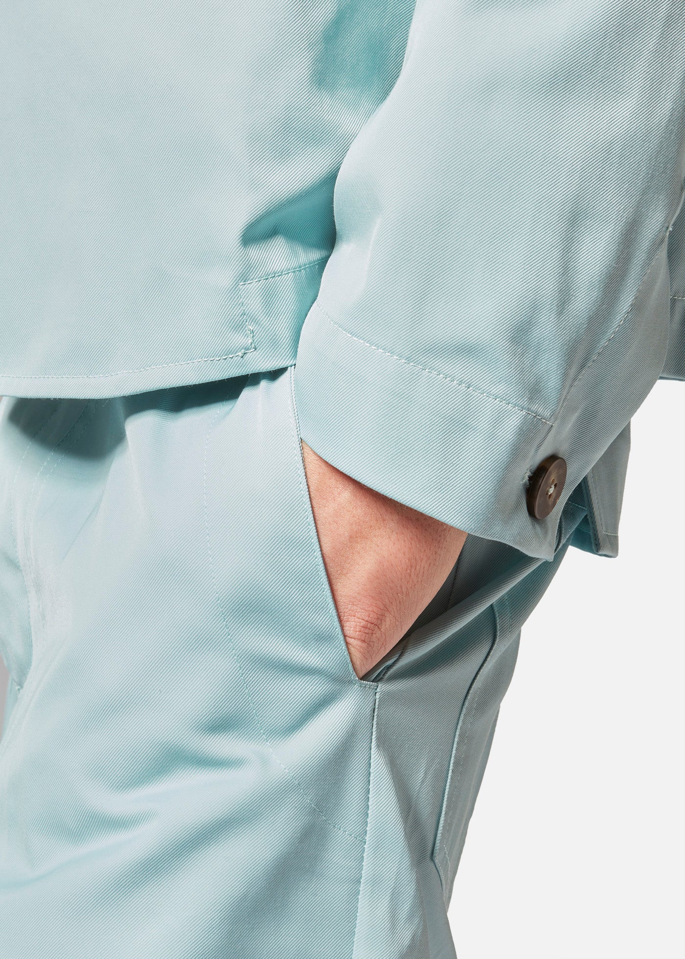 Aartemas Tapered Cotton Trousers Lightblue