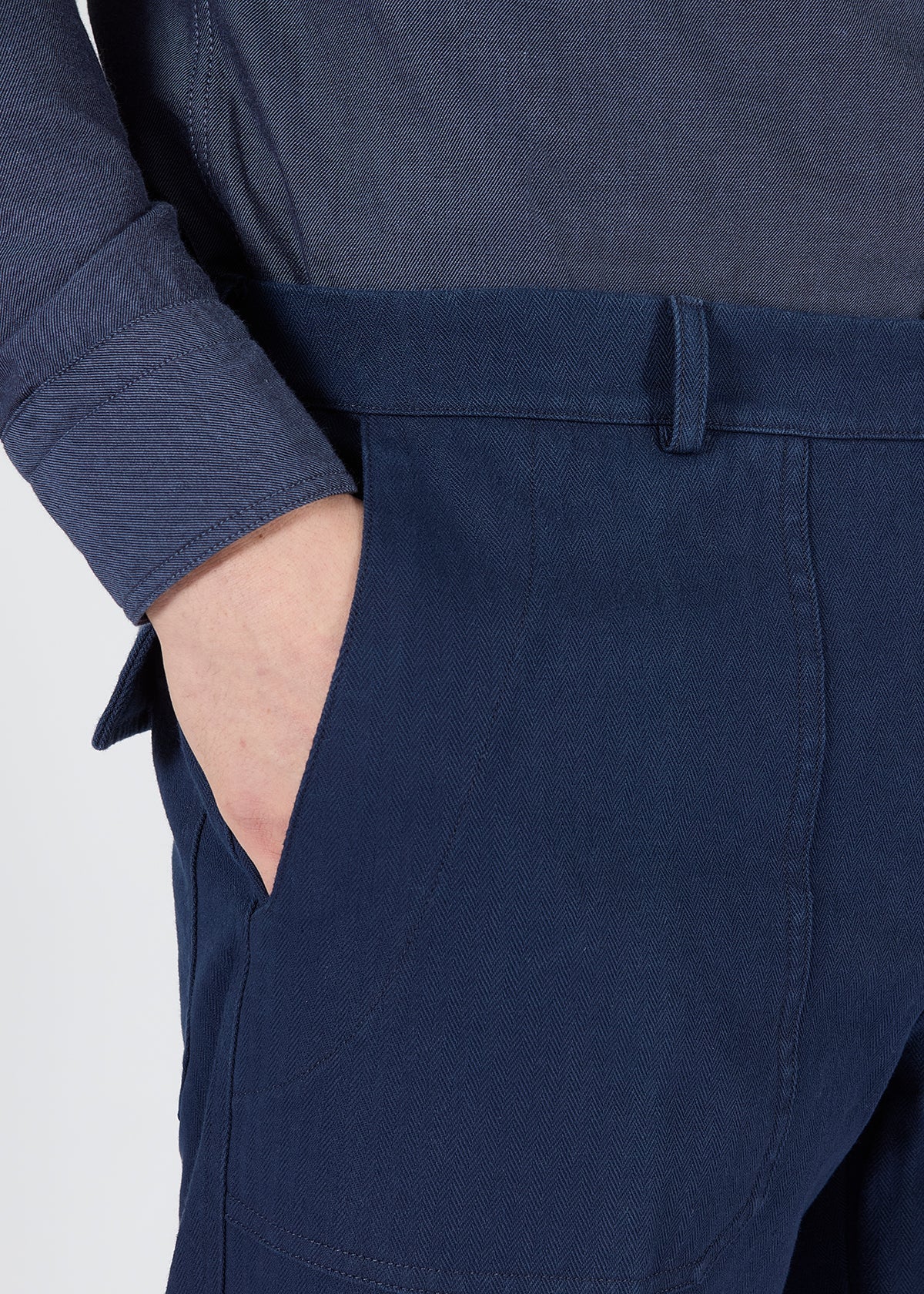 Aartemas Cotton Fatigue Trousers Blue