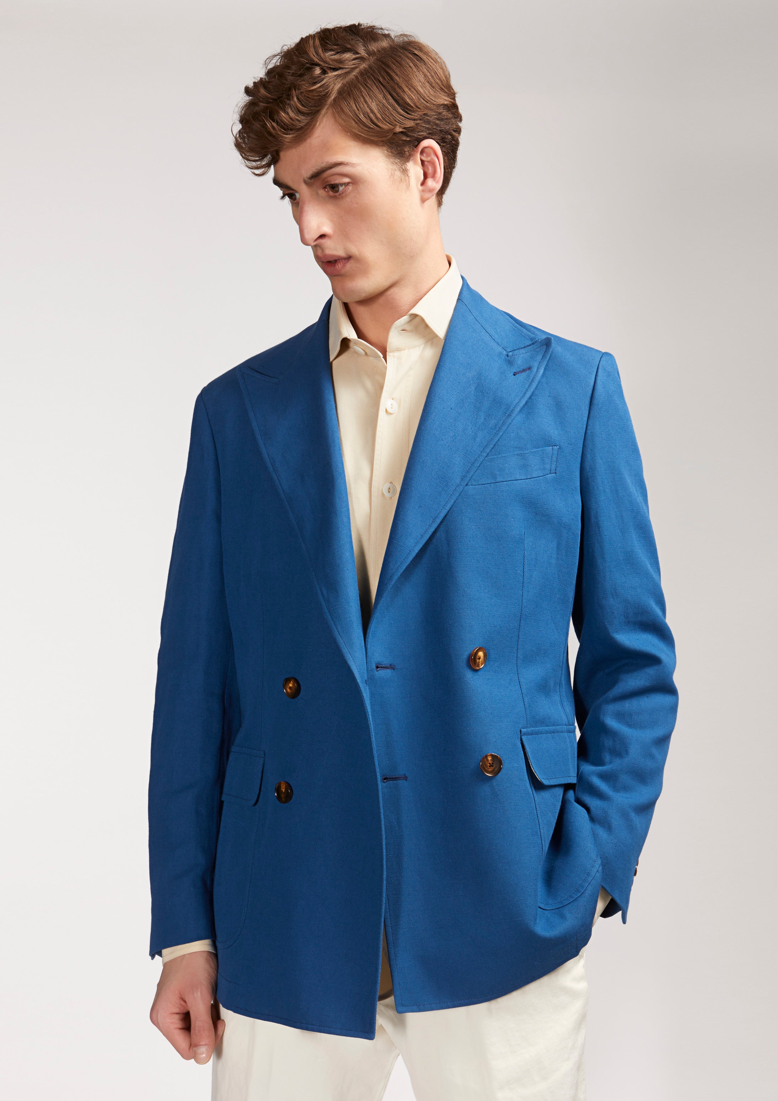 Aartemisia Double Breasted Jacket Blue Coats &