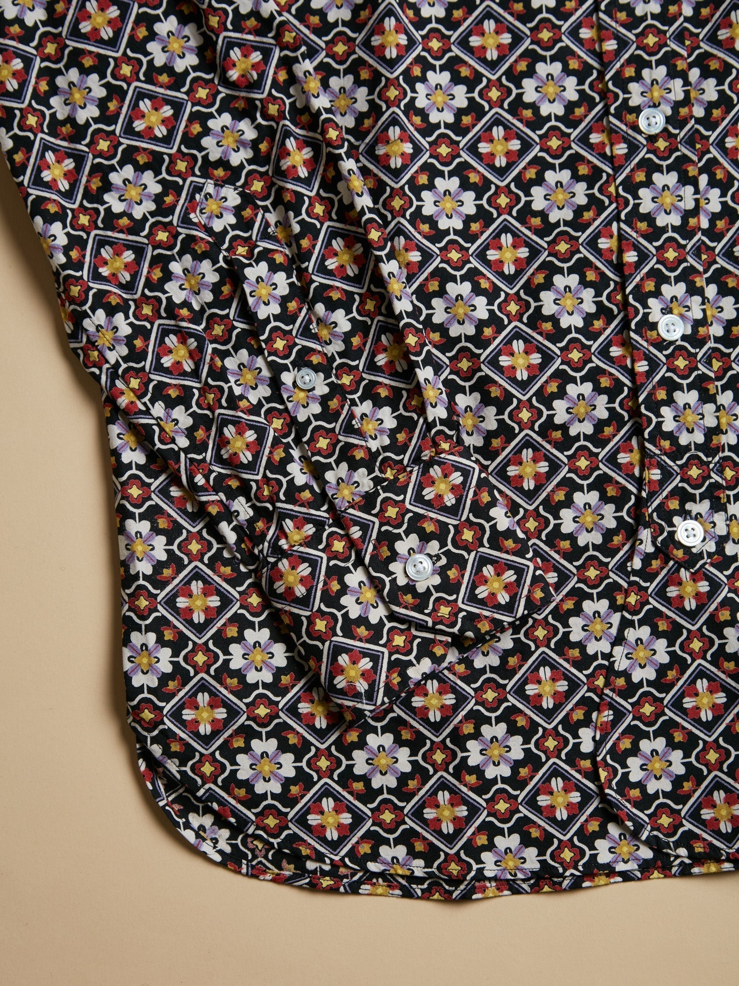 Aasolo Floral Pattern Shirt Black