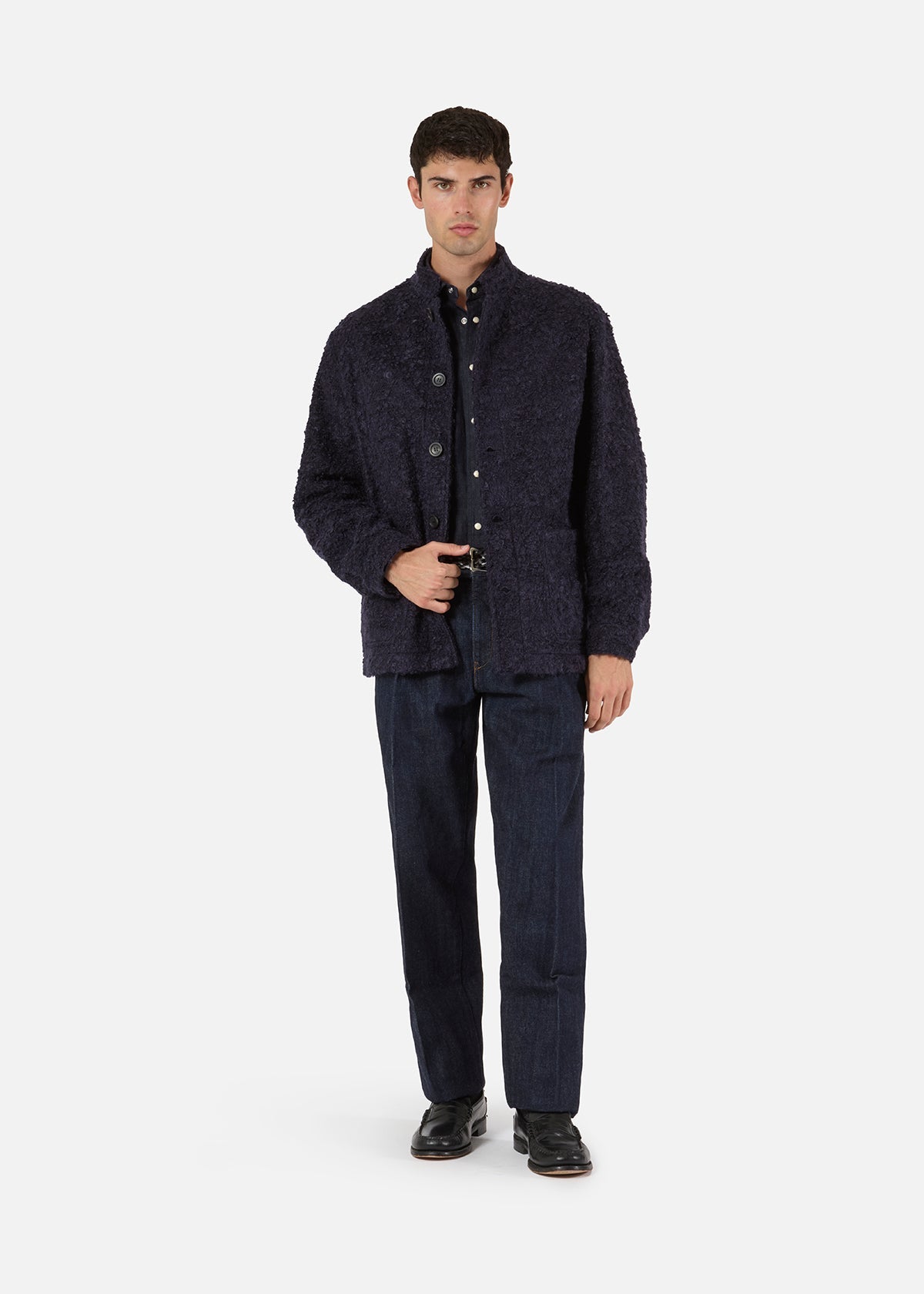 Aasti-C Casentino Wool Jacket Navy Coats &