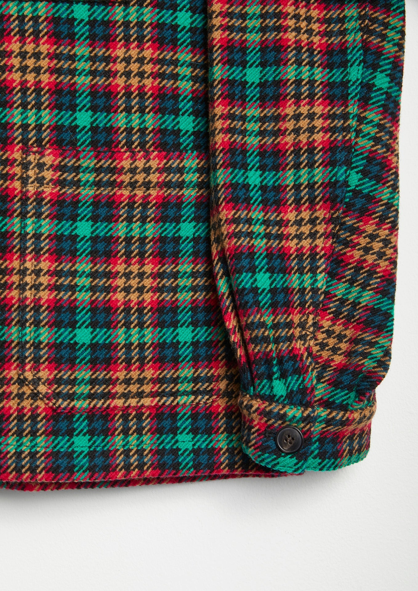 Aasti Checked Wool Overshirt Green Coats & Jackets