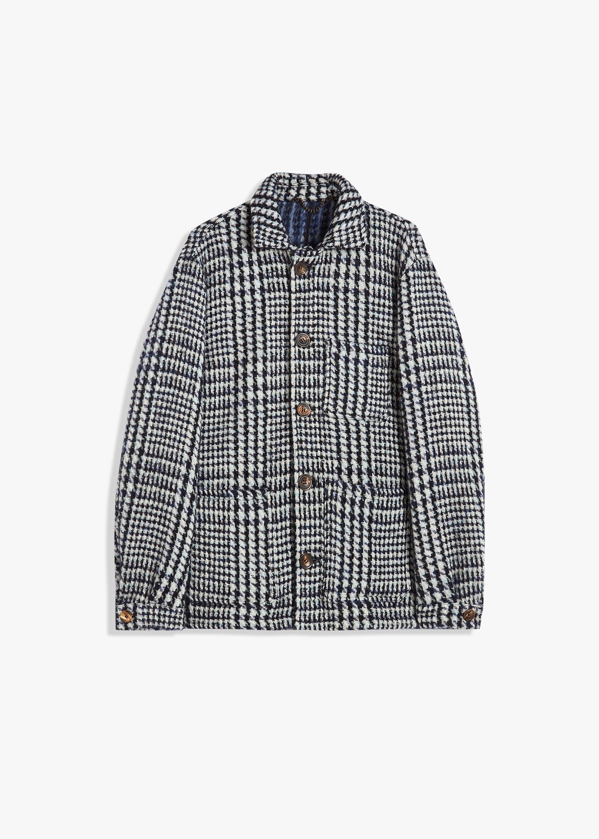 Aasti Jacquard Wool Jacket Blue Coats &