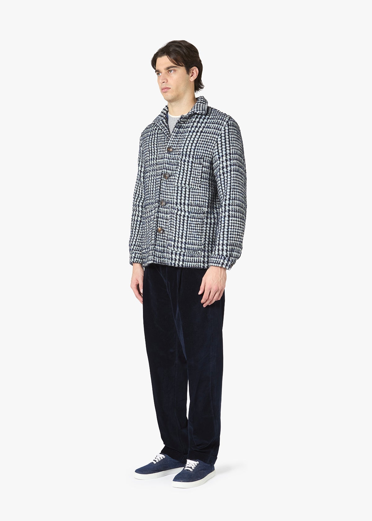 Aasti Jacquard Wool Jacket Blue Coats &