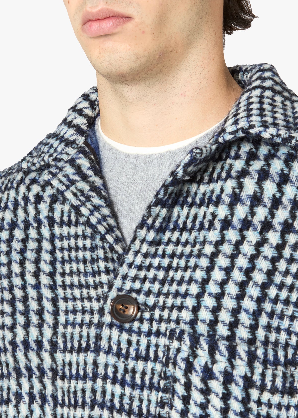 Aasti Jacquard Wool Jacket Blue Coats &