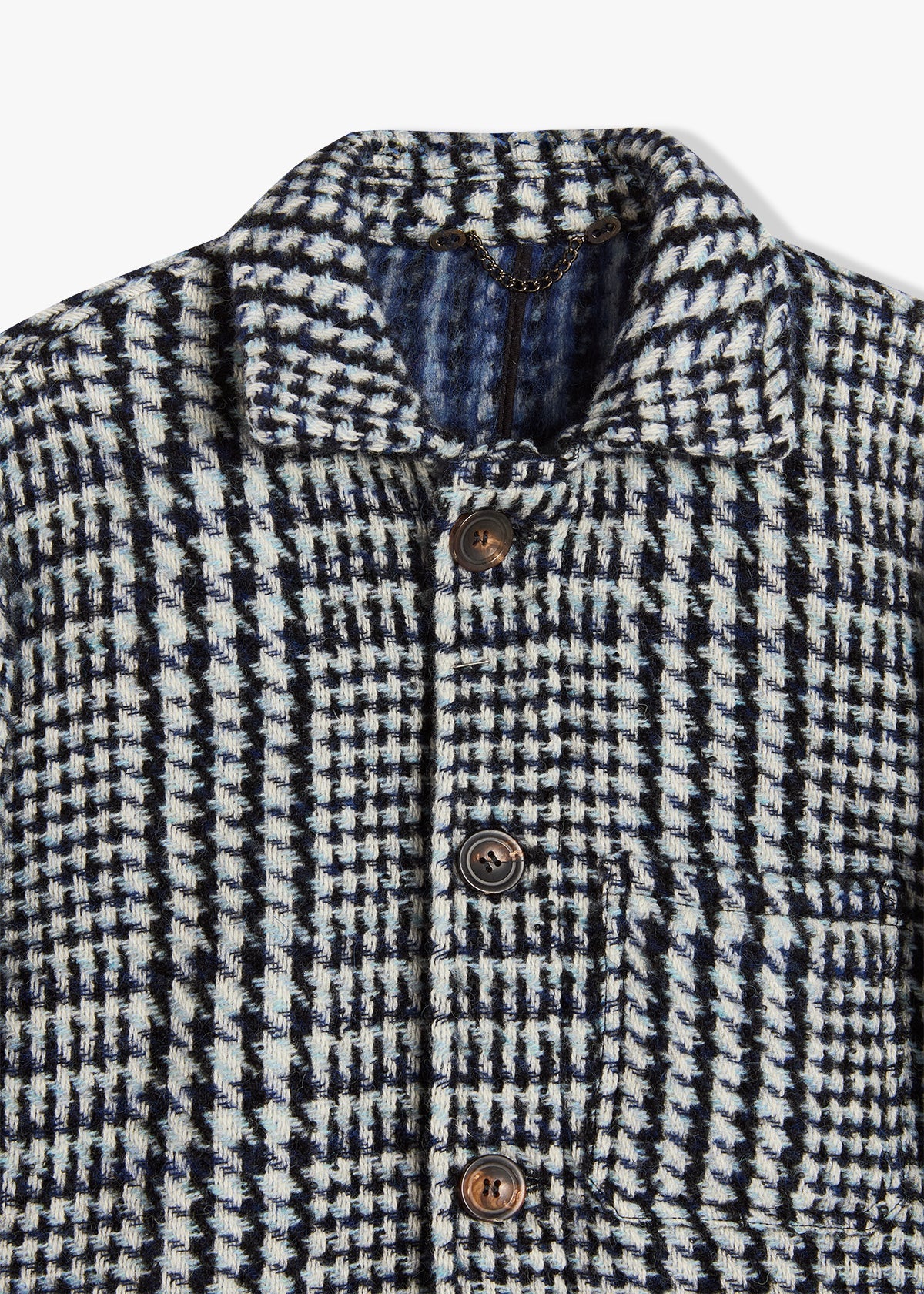 Aasti Jacquard Wool Jacket Blue Coats &