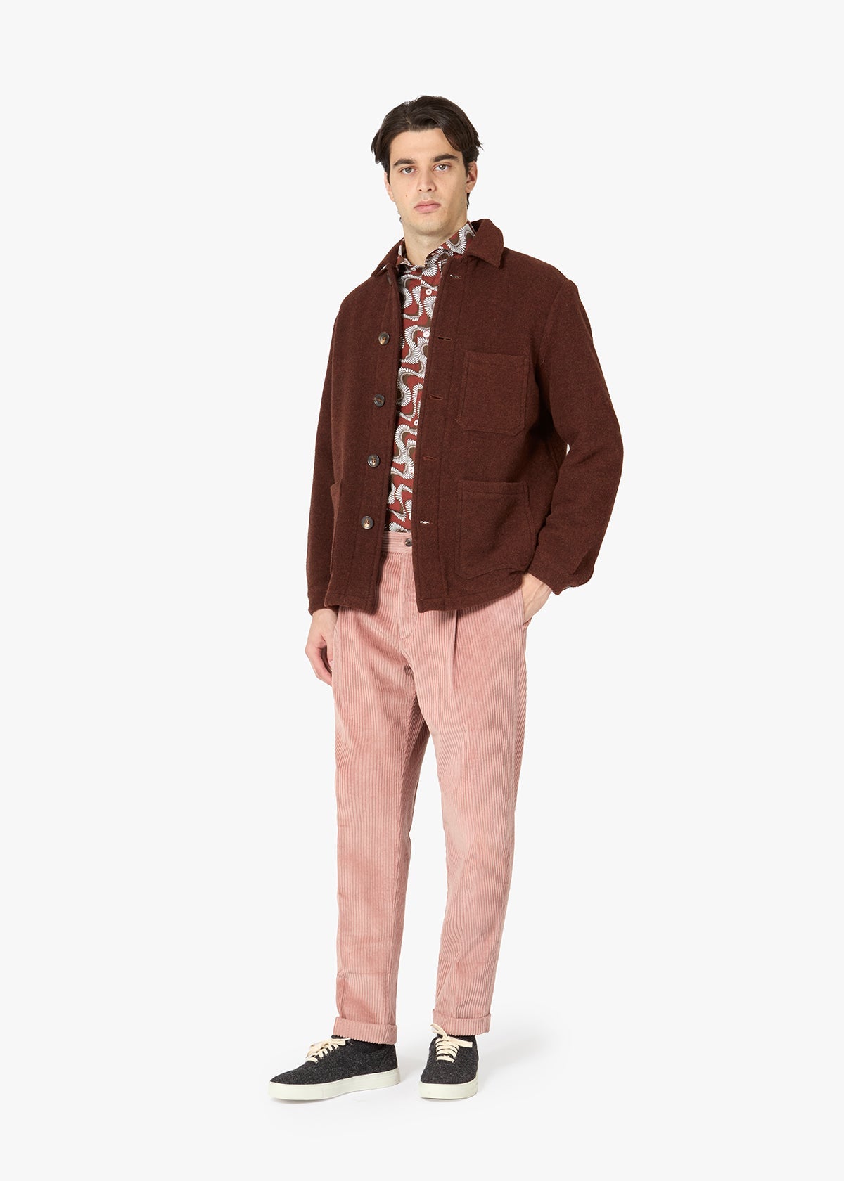 Aasti Wool Work Jacket Brown Coats &