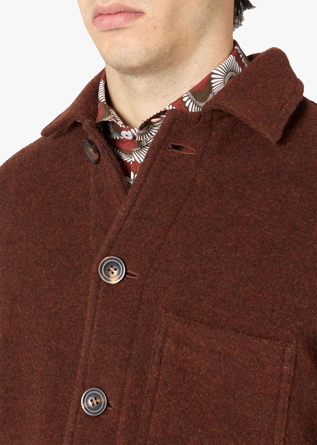 Aasti Wool Work Jacket Brown Coats &