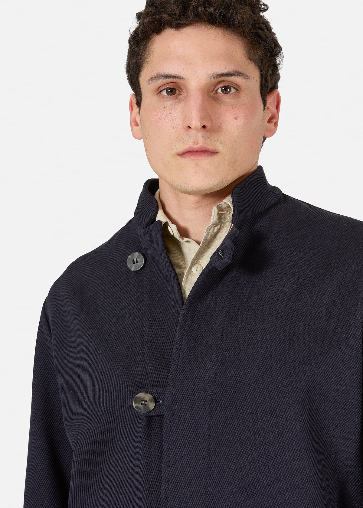 Aasti-C Cotton Work Jacket Navy Coats &