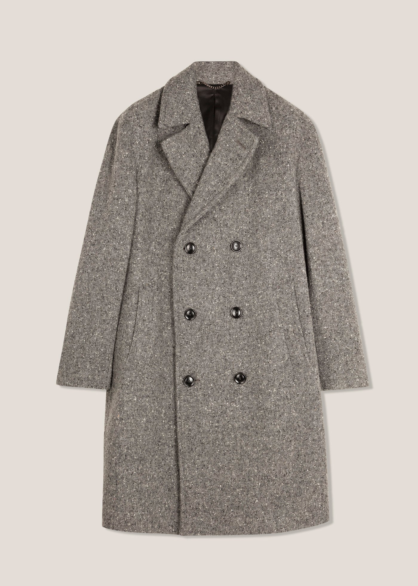 Aathene Grey Double-Breasted Coat & Jackets