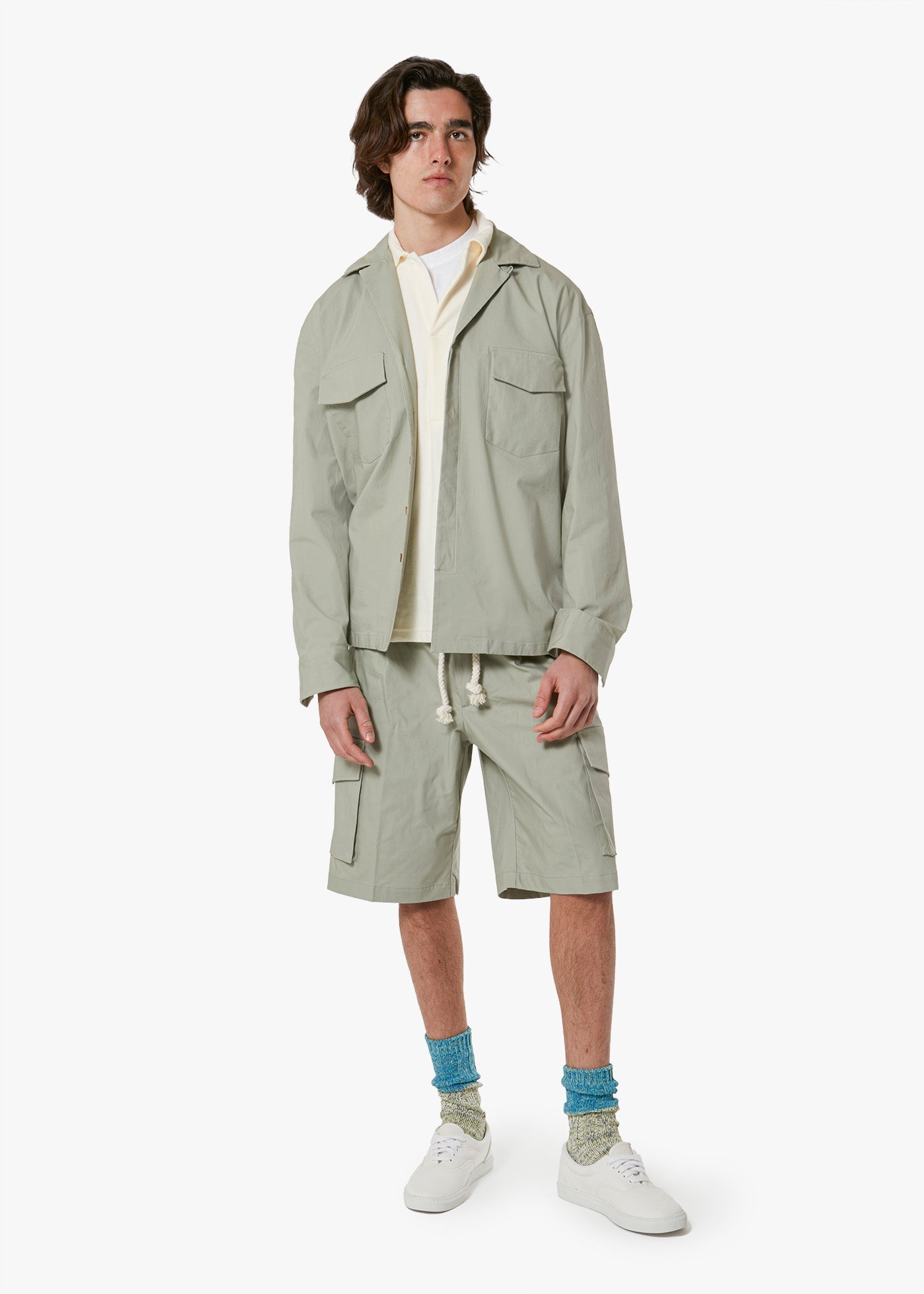 Aatrio Drawstring Shorts Dark Green Trousers