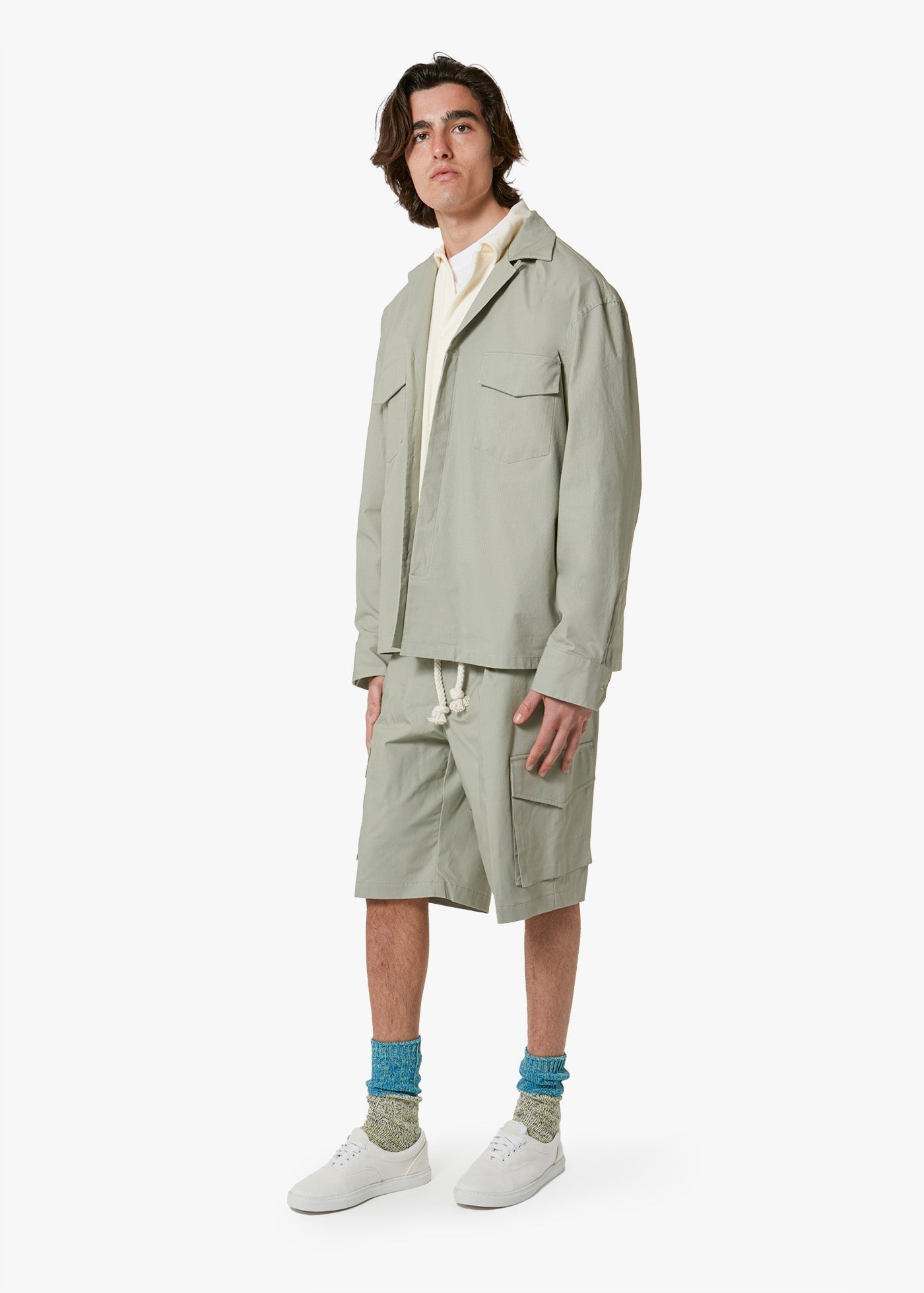 Aatrio Drawstring Shorts Dark Green Trousers