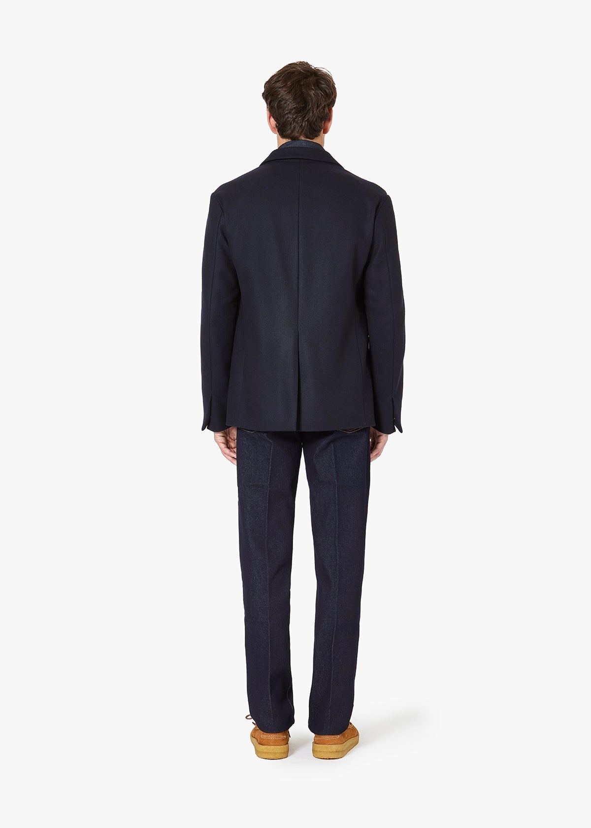 Aaura Wool Single-Breasted Jacket Blue Coats &