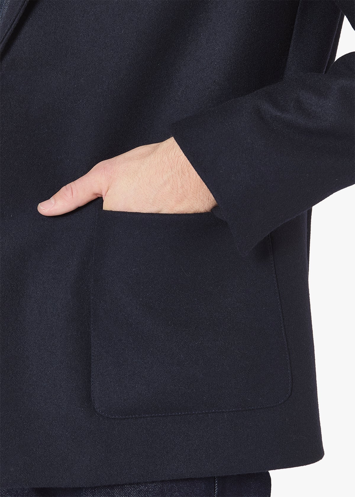Aaura Wool Single-Breasted Jacket Blue Coats &