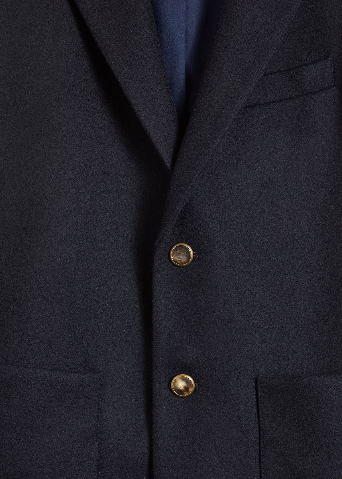Aaura Wool Single-Breasted Jacket Blue Coats &