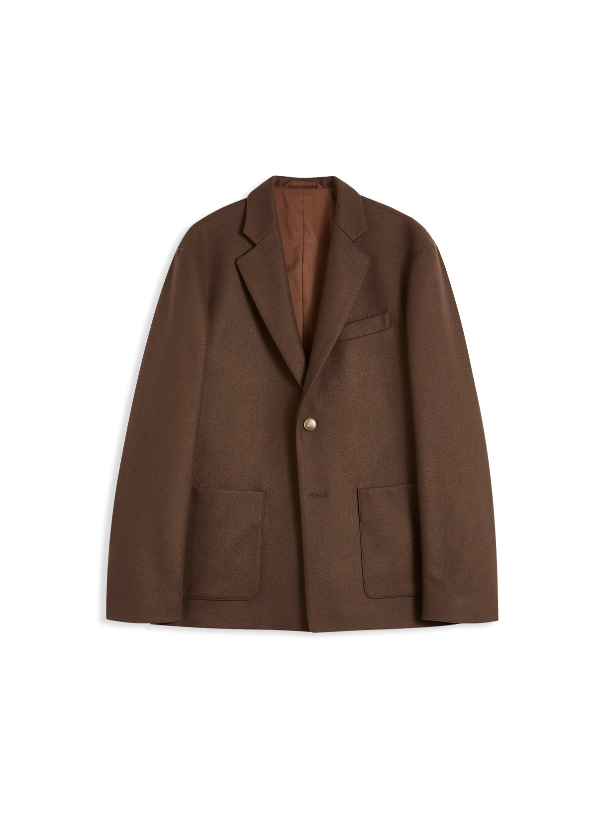Aaura Wool Single-Breasted Jacket Brown Coats &