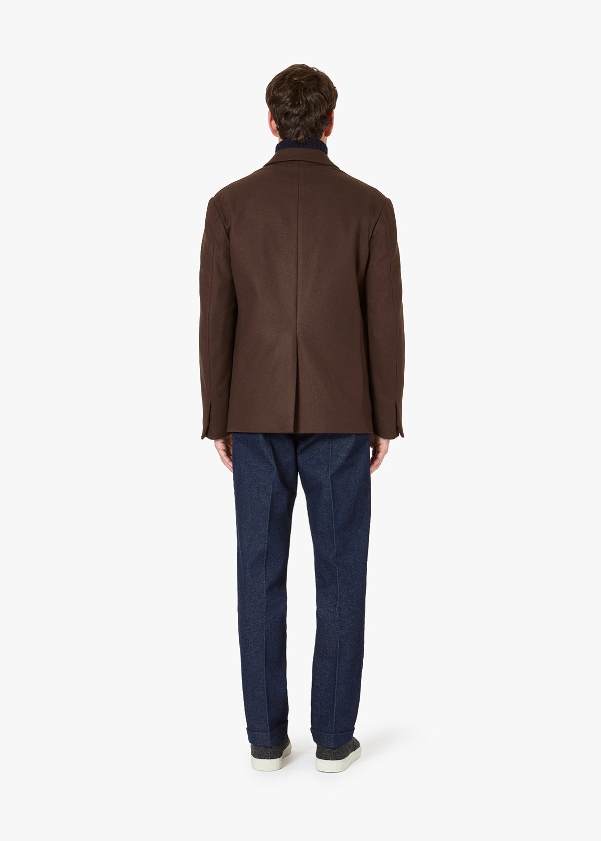 Aaura Wool Single-Breasted Jacket Brown Coats &